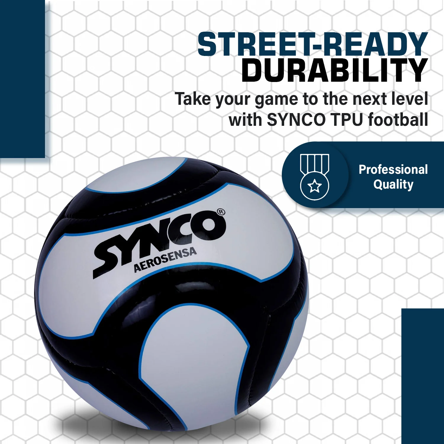 SYNCO Professional World Cup AEROSENSA TPU 6 Panel Football | Soccer Ball Size-5 - Image 3