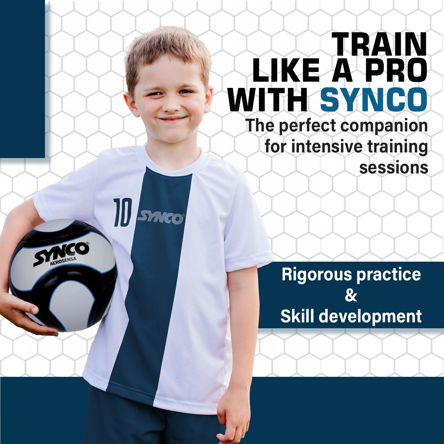SYNCO Professional World Cup AEROSENSA TPU 6 Panel Football | Soccer Ball Size-5 - Image 4