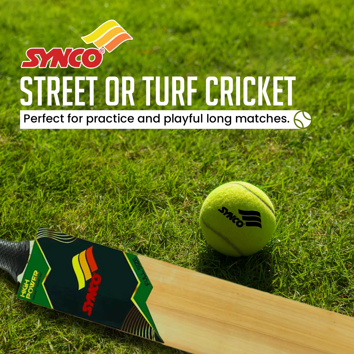 Synco Cricket Tournament Rubber Tennis Ball | Combo Pack of 6 | Color-Neon (Light Tennis Balls) - Image 4