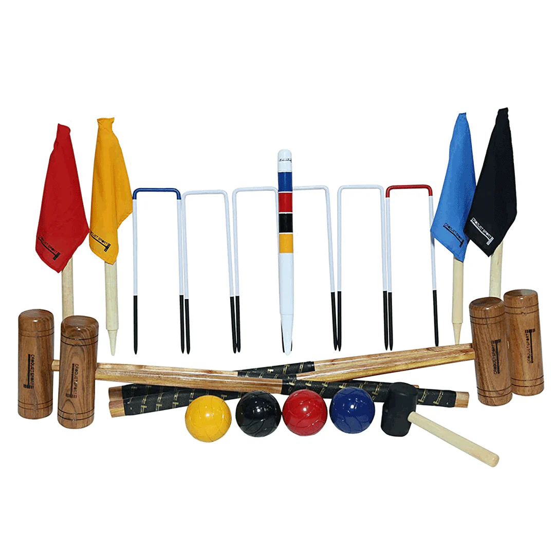 Synco Croquet Sport Diamond Croquet Set 4 Player,Professional Set with Croquet Balls and acessories (38 INCH) for Adult, Perfect for Lawn, Backyard, Parks and Gardens for Fun and Professional Games - Image 3