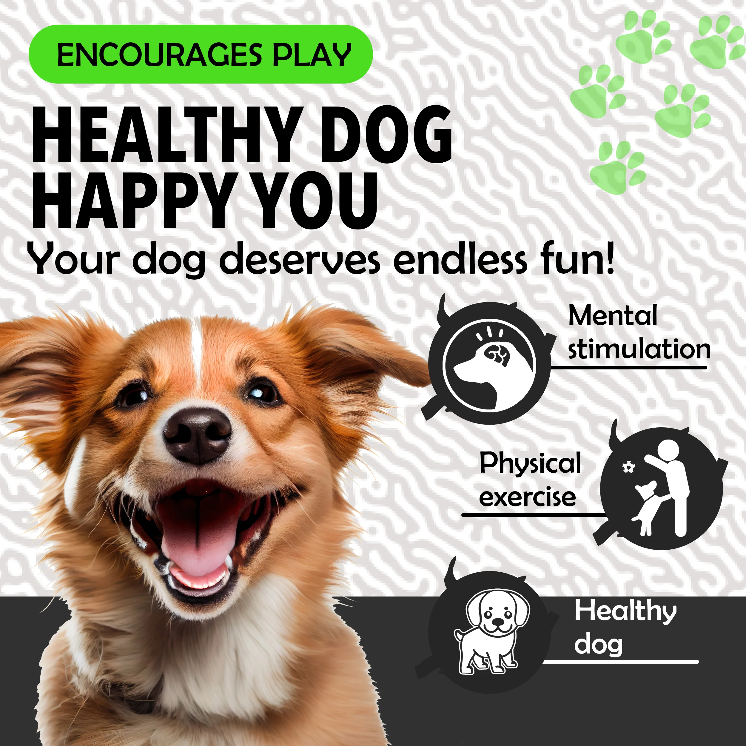 Synco Dog Football Black & White with Holding Loops | Dog Ball Size-3 - Image 5