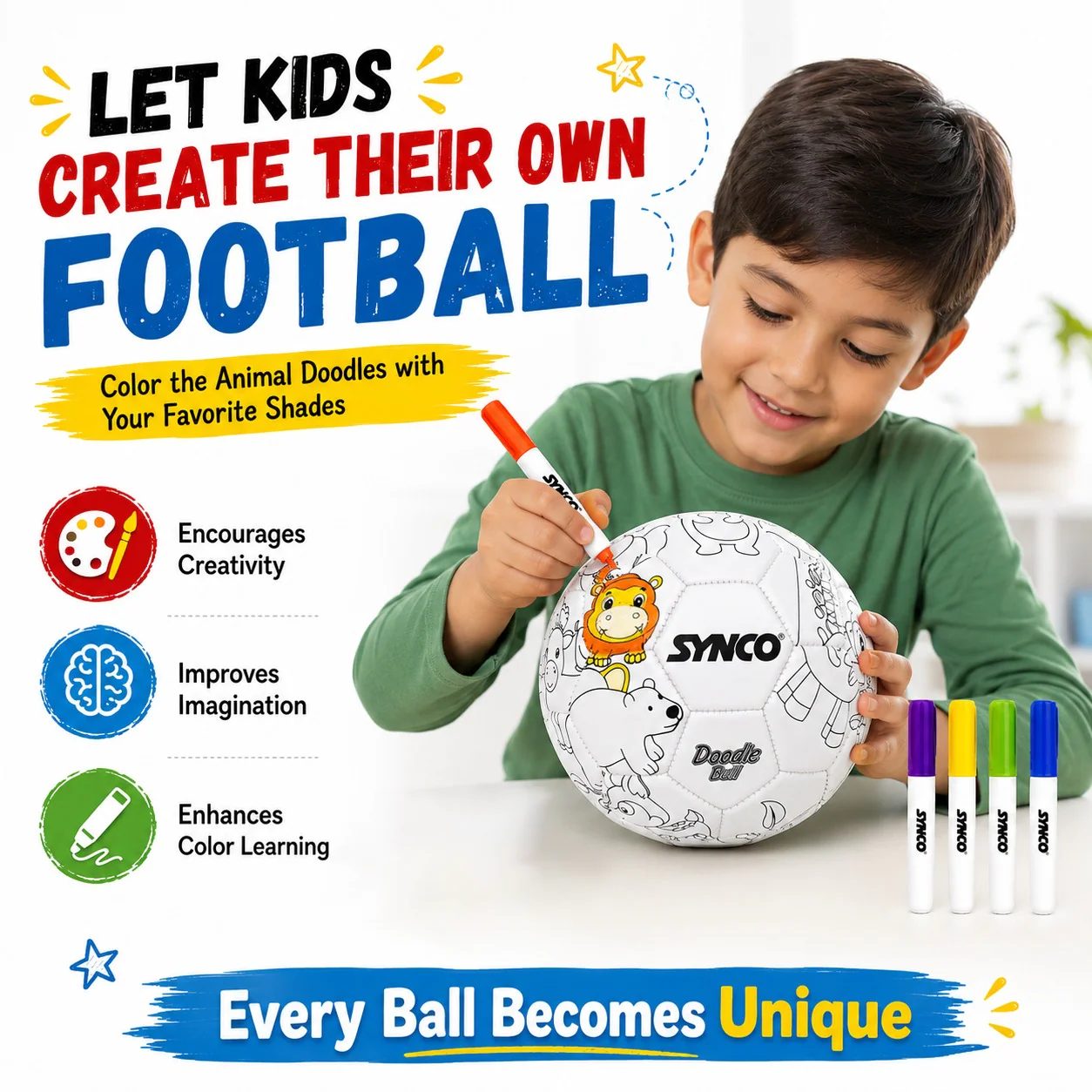 Synco Doodle Ball Animal Edition - Size 2 - Image 2