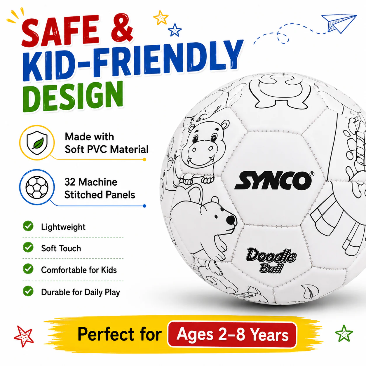 Synco Doodle Ball Animal Edition - Size 2 - Image 4