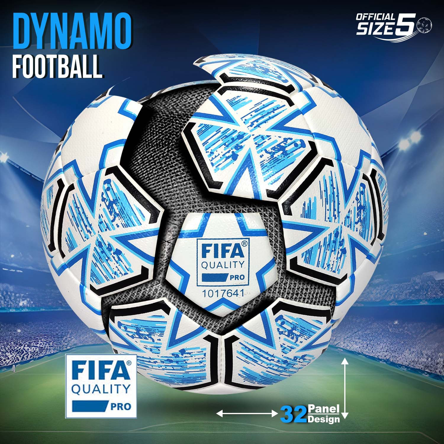 Synco Dynamo Football | FIFA Quality Pro Certified | Professional Match Football | Water Resistant Size-5 - Image 3