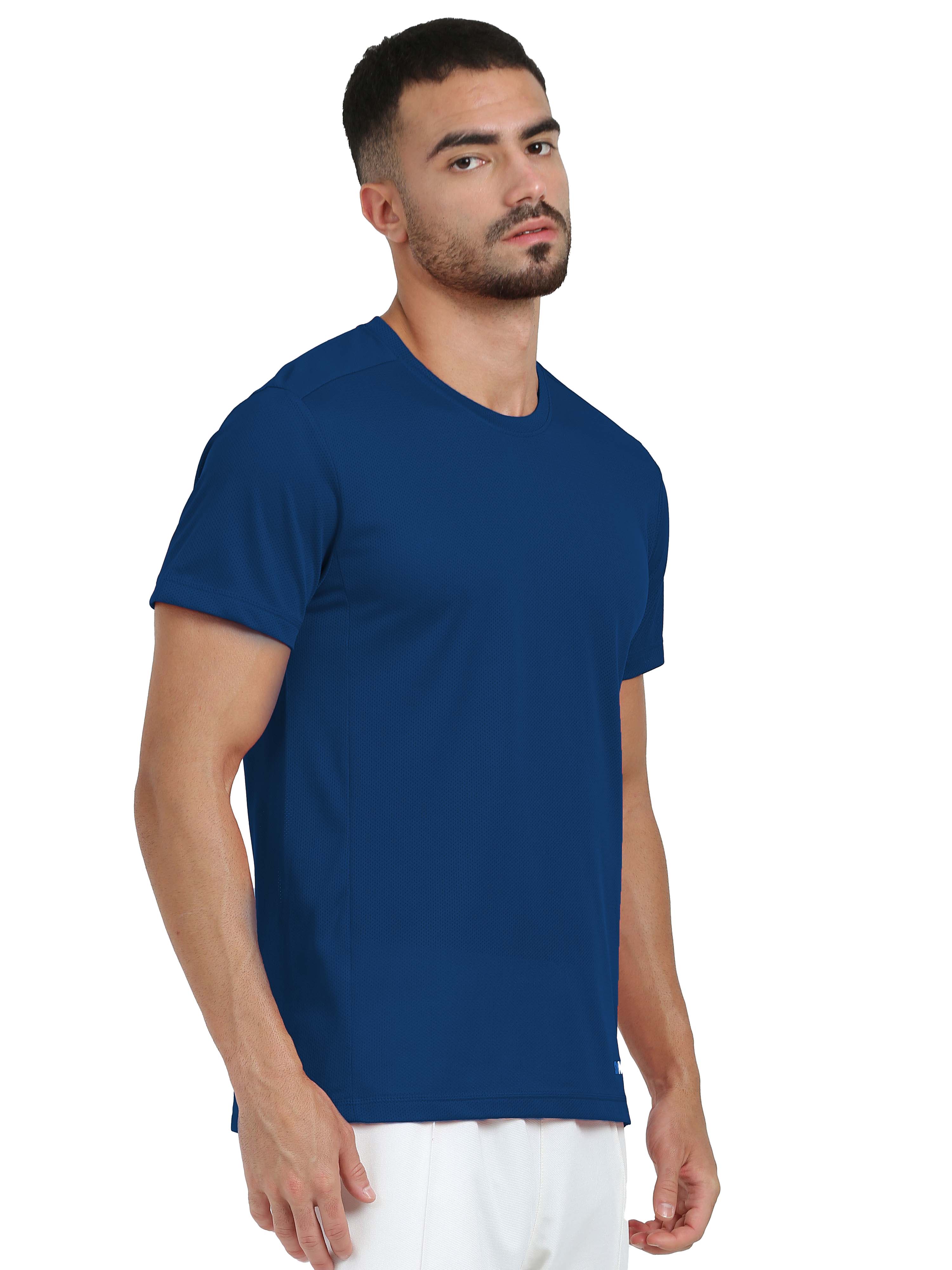 Synco Flo Fit Sports Tshirt For Men(Blue) -Sportswear & Activewear - Image 3
