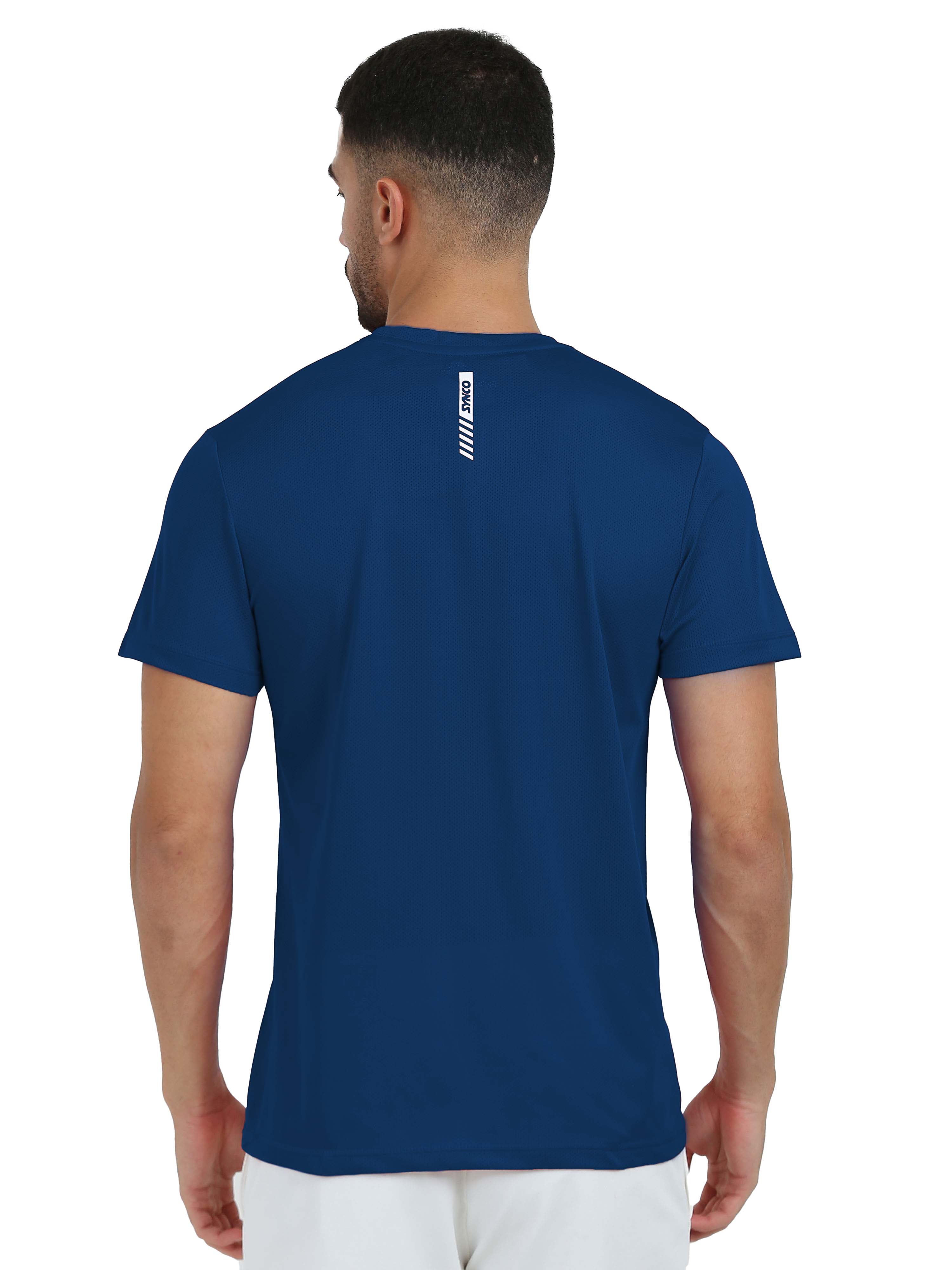 Synco Flo Fit Sports Tshirt For Men(Blue) -Sportswear & Activewear - Image 4