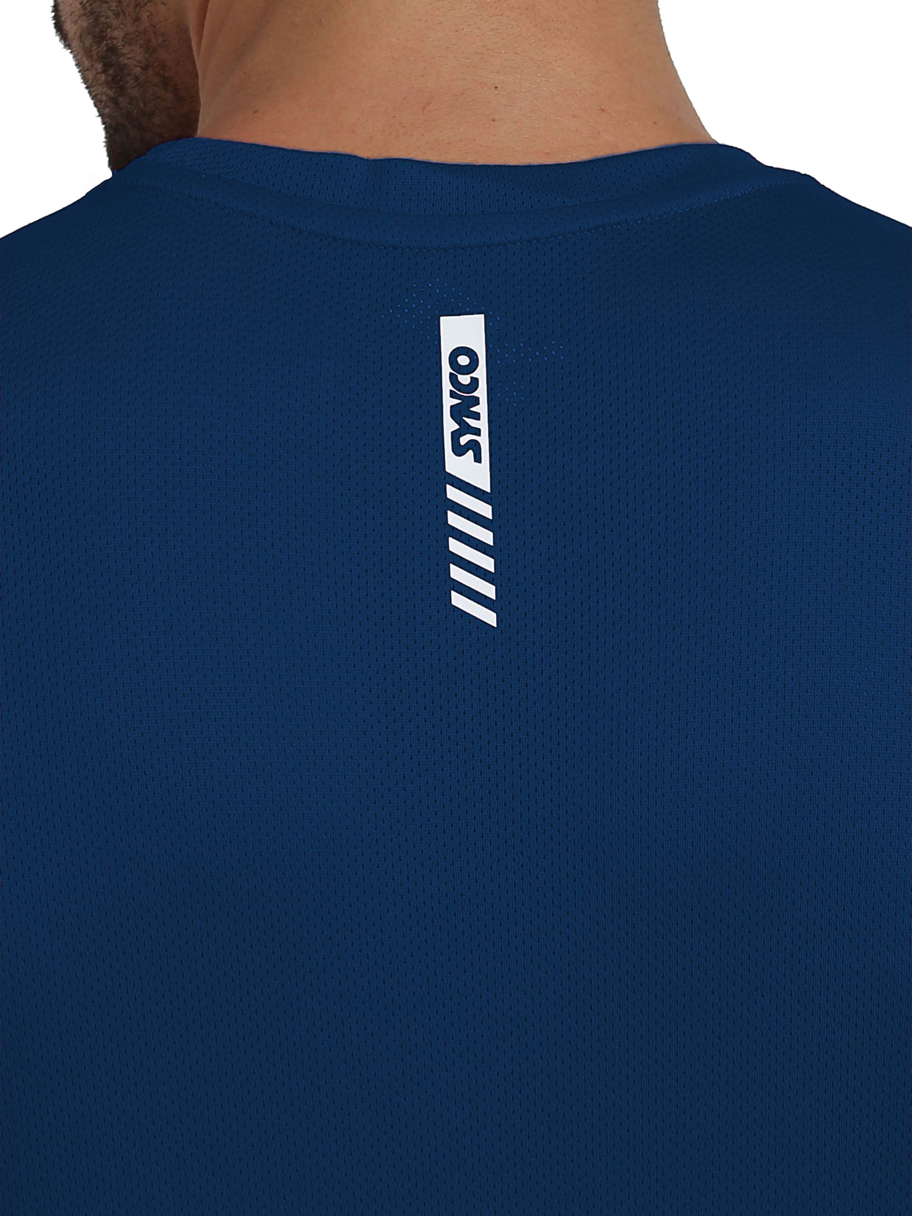 Synco Flo Fit Sports Tshirt For Men(Blue) -Sportswear & Activewear - Image 6