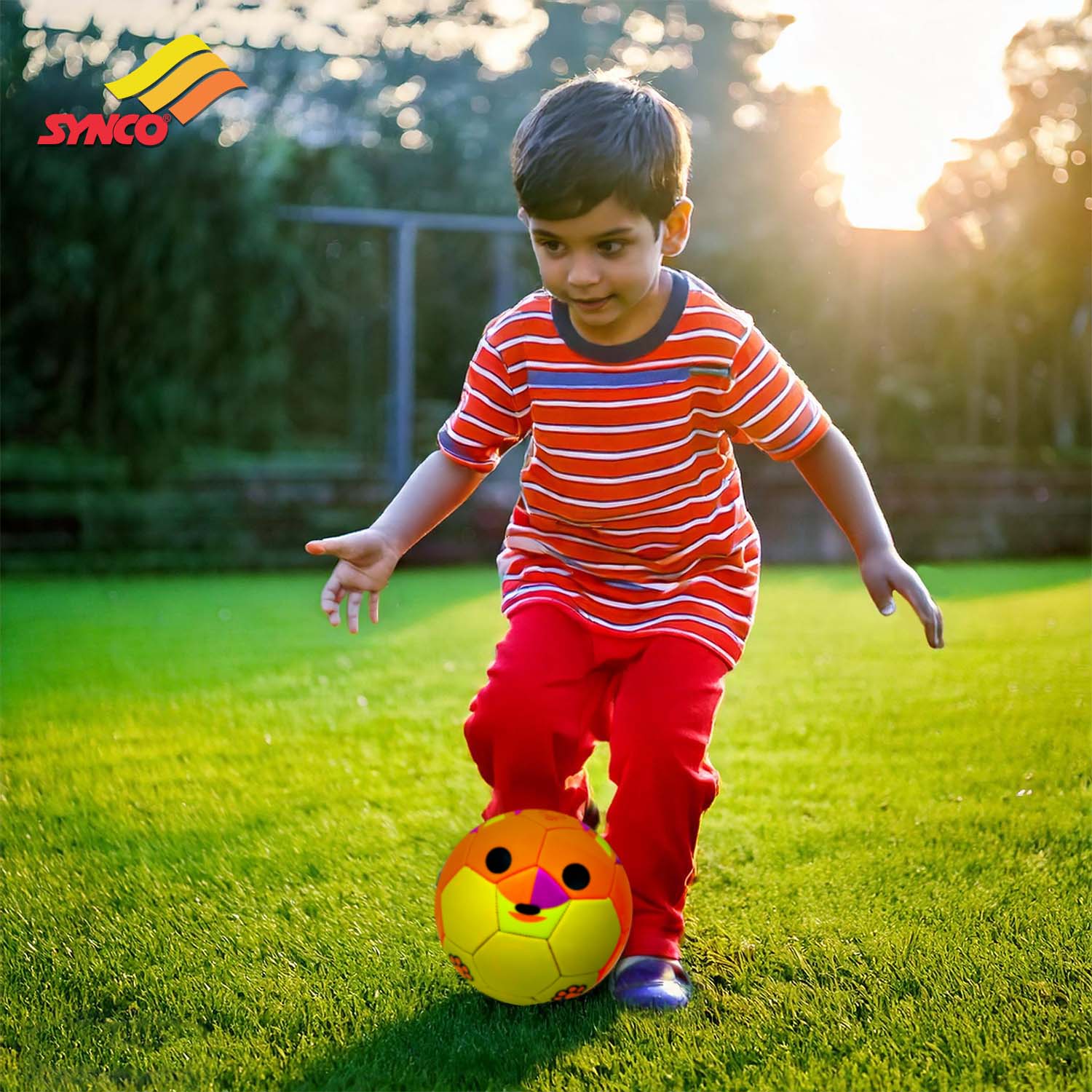 Synco Kids Football | Fox Faced Soft PVC Material | For Indoor & Outdoor Gameplay | Size-3 - Image 6