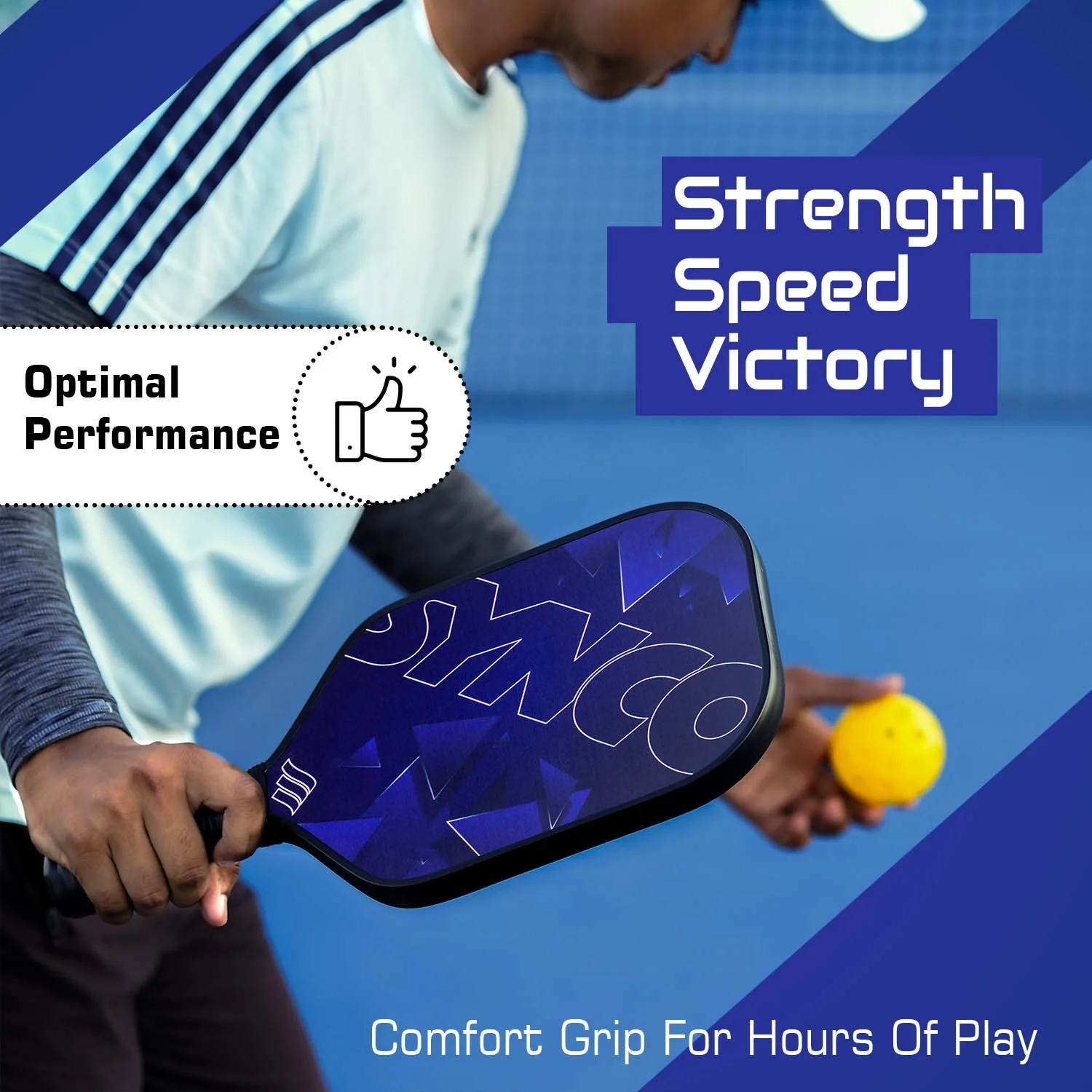 Synco Glory Carbon Fiber Pickleball Paddle | High Performance Pickleball Racket with Free Cover Bag - Image 7