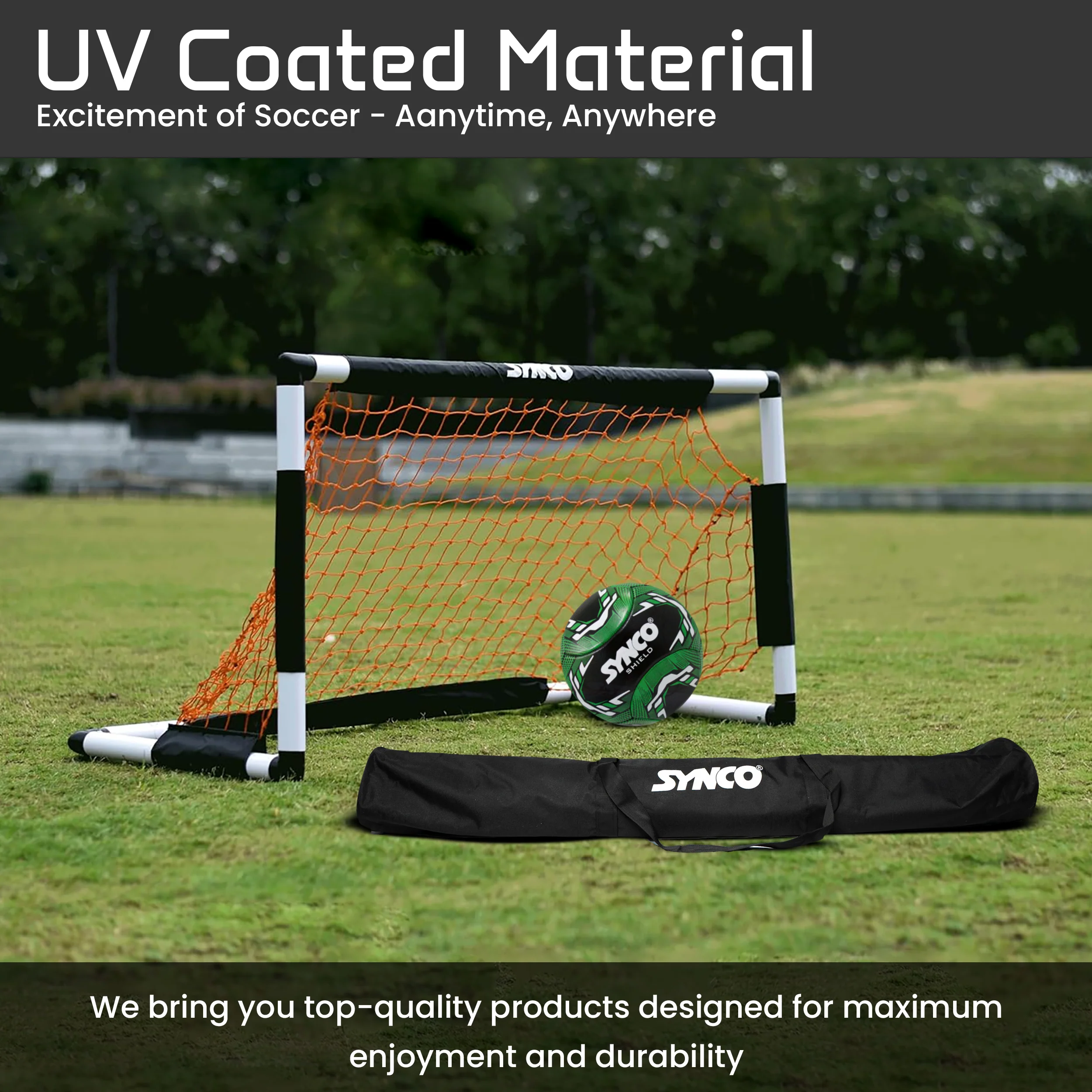 Football goal post for kids - Set of 2 | Soccer Net for Kids | Size- 4"X2 - Image 5