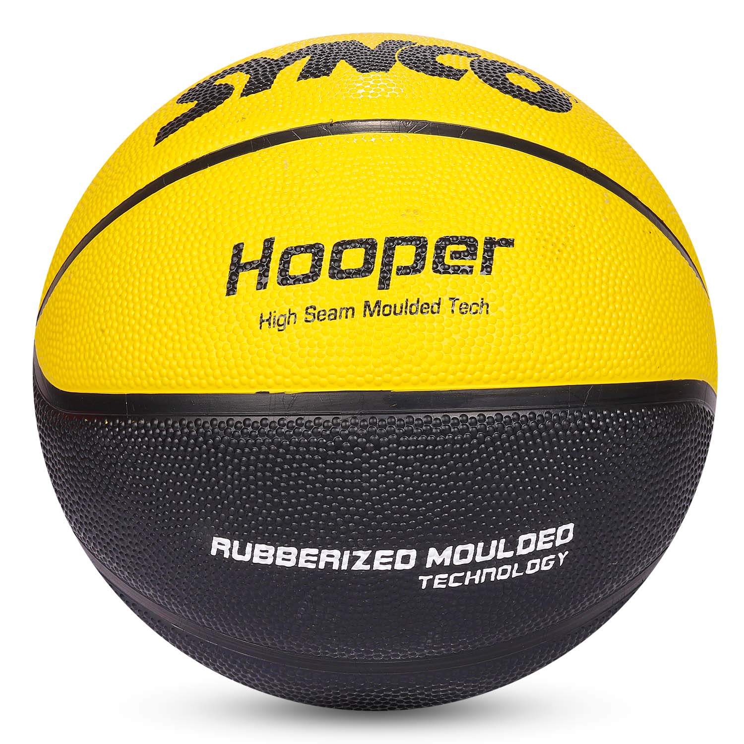 Synco Hooper Basketball (Size-5) Yellow-Black - Image 2