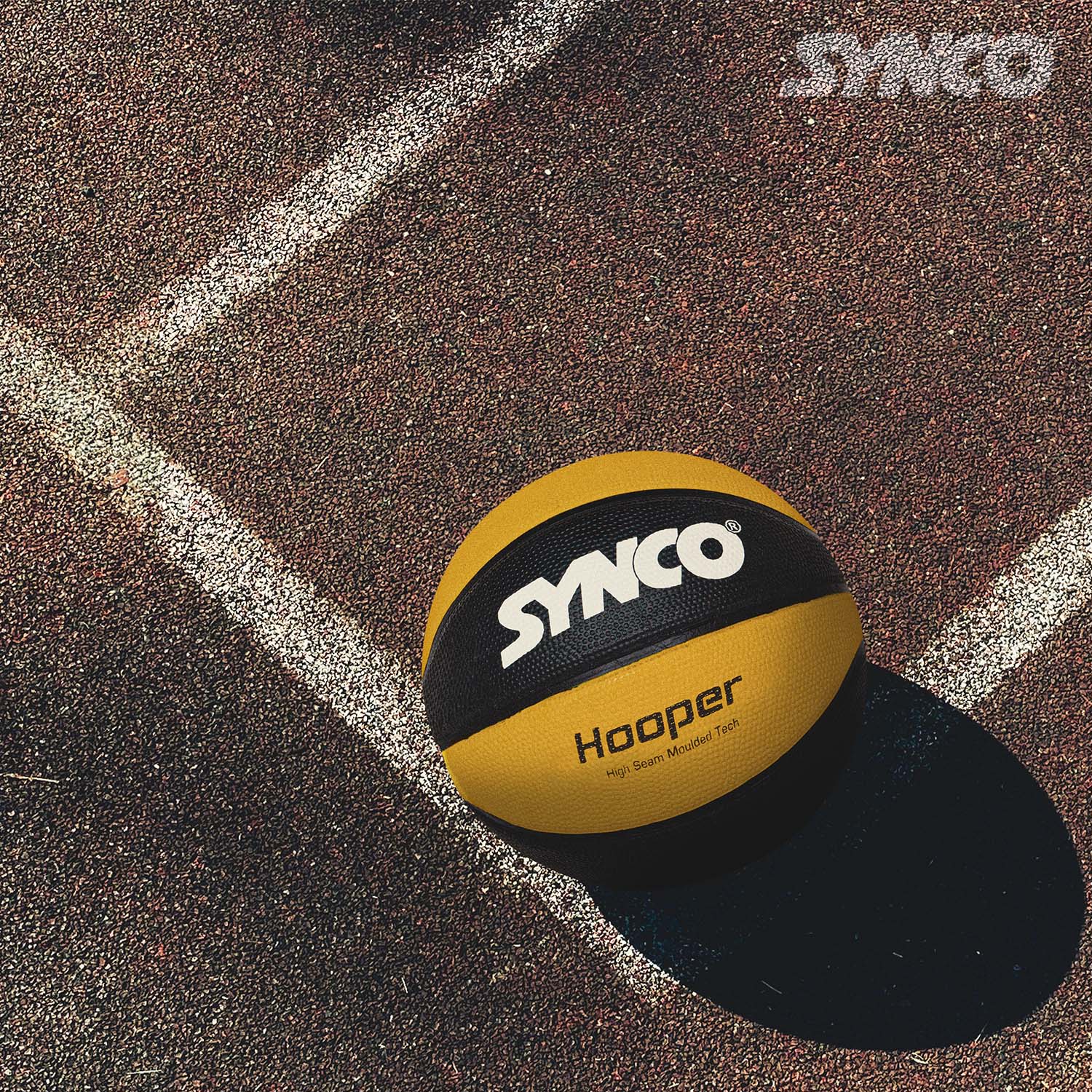 Synco Hooper Basketball (Size-5) Yellow-Black - Image 6