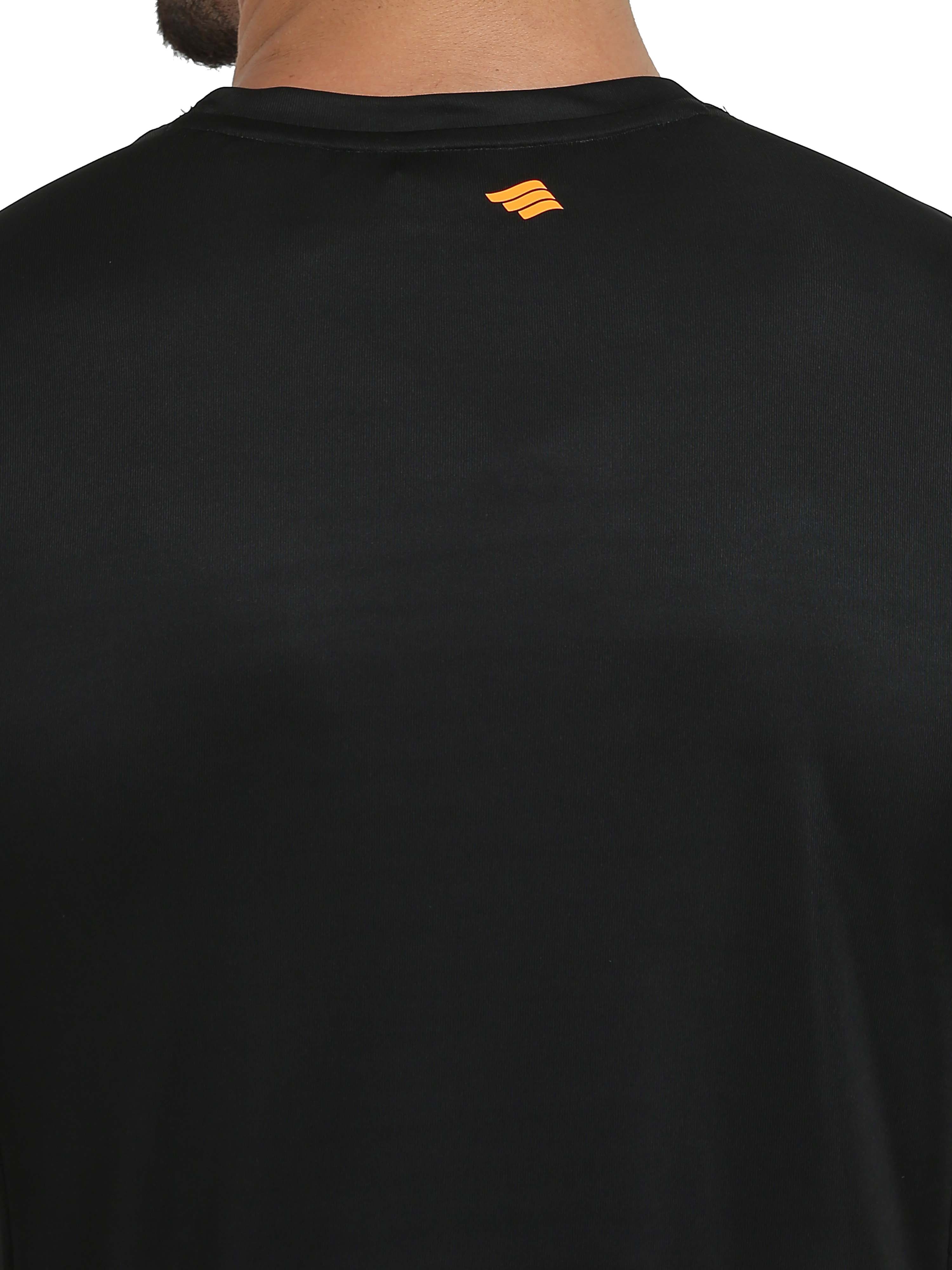 Synco Luxe Performance Sports Tshirt for Men(Black) - Image 6