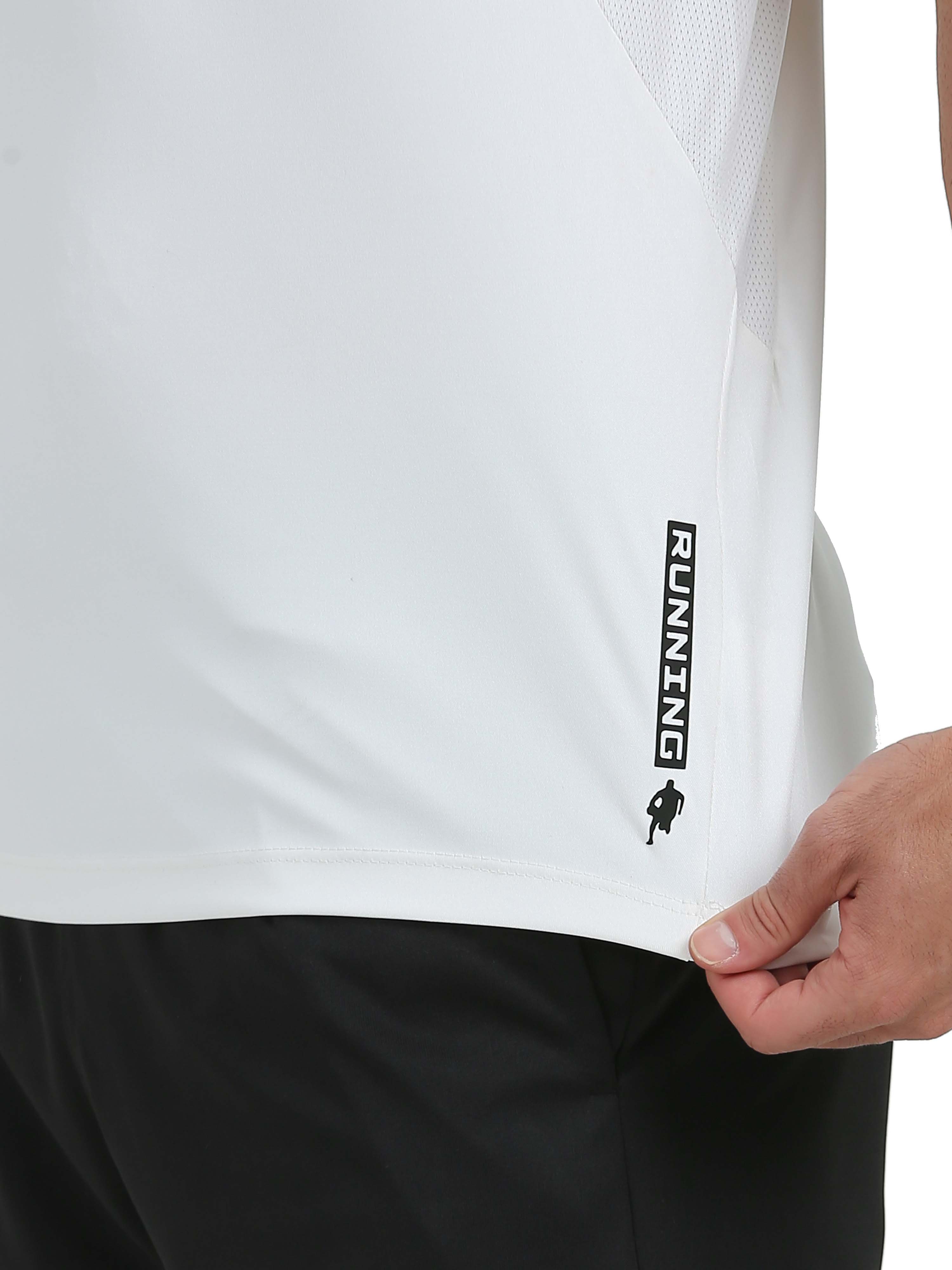 Synco Luxe Performance Sports T-shirt for Men(White) - Image 7