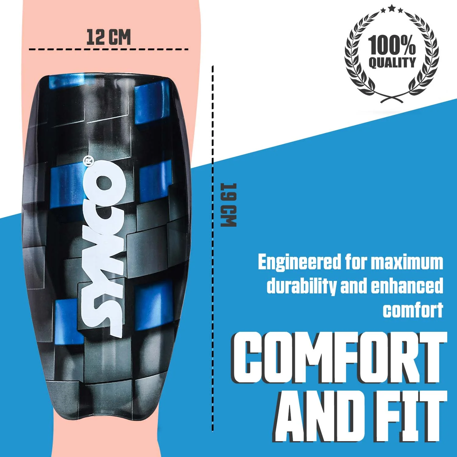 Synco Maestro Shin Guard For Football | Slipin Shin Guard | Medium Size - Image 4