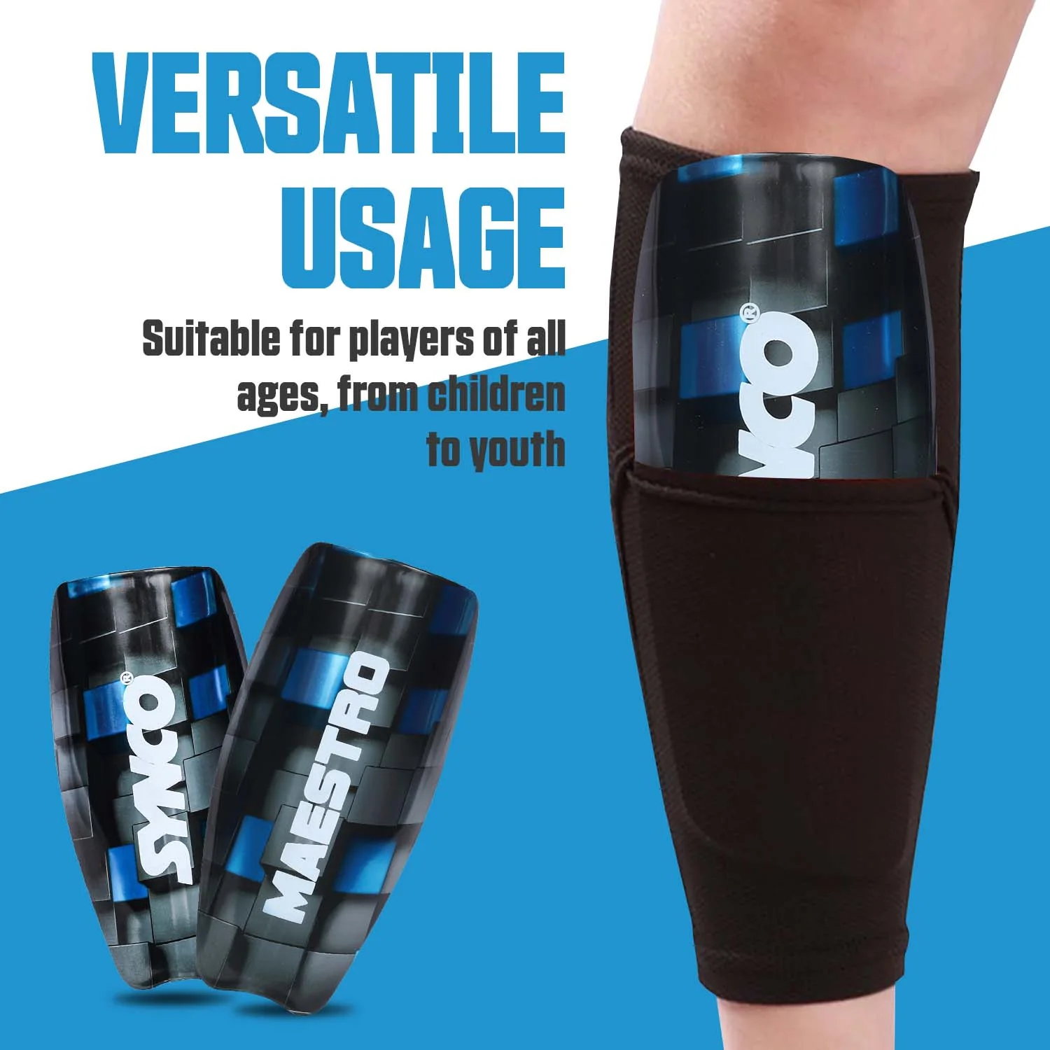 Synco Maestro Shin Guard For Football | Slipin Shin Guard | Medium Size - Image 6