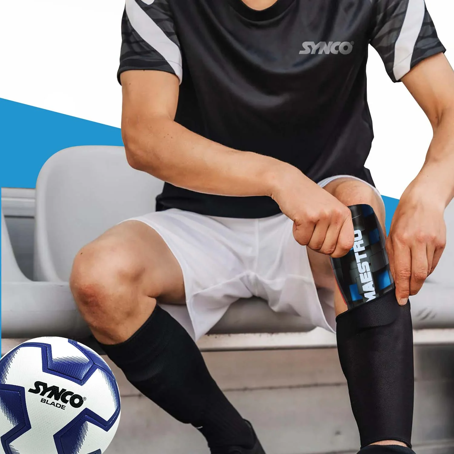 Synco Maestro Shin Guard For Football | Slipin Shin Guard | Medium Size - Image 7