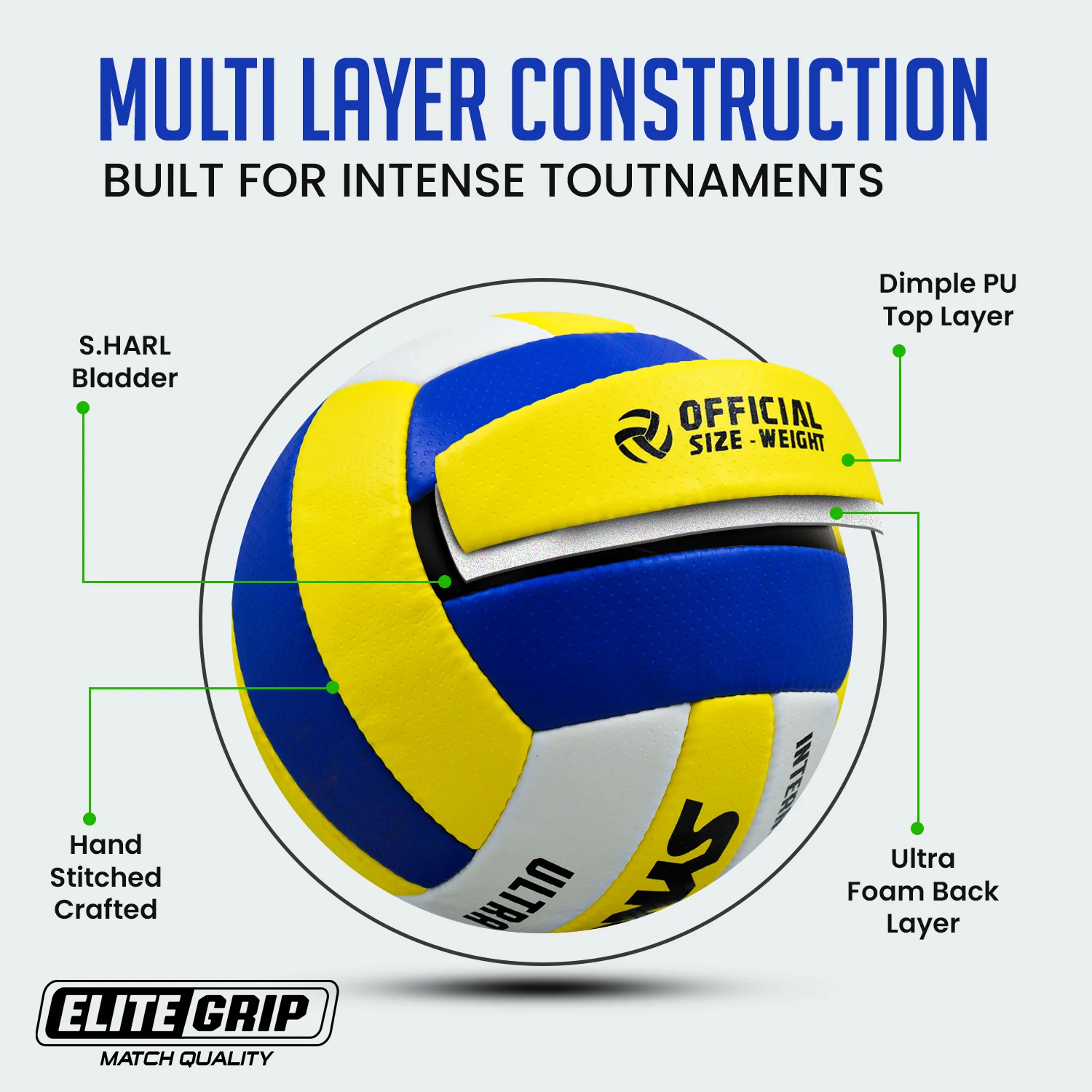 Match Volleyball Ball - PU Professional Volleyball ball - Image 5