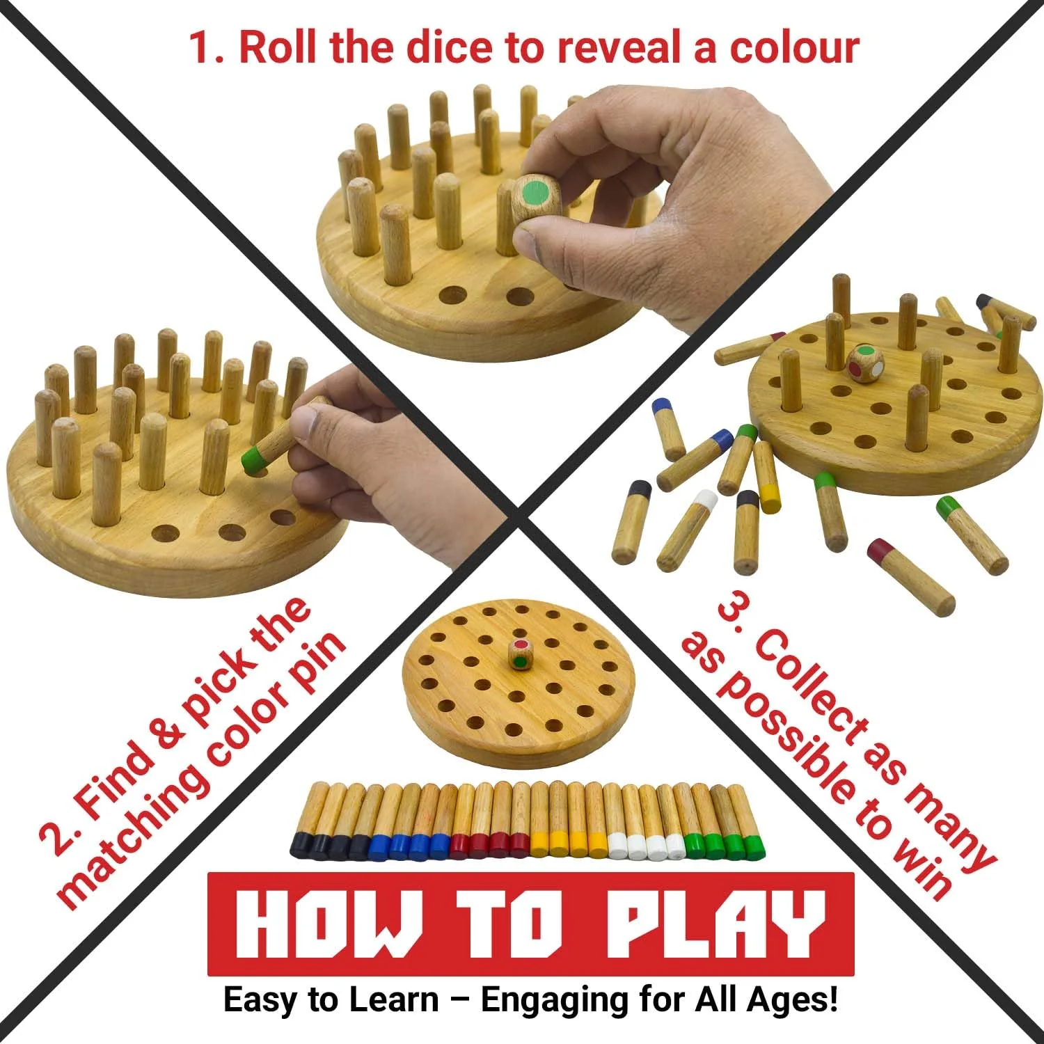 Memory Game - Colour Matching games (wooden) | Synco - Image 7