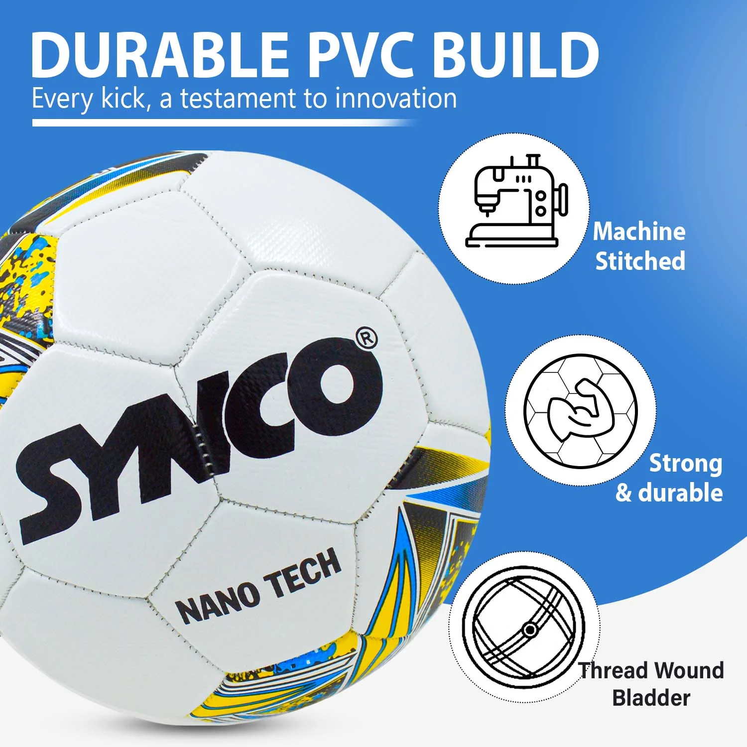 Synco Nano Tech Football | Training Football Size- 5 - Image 3