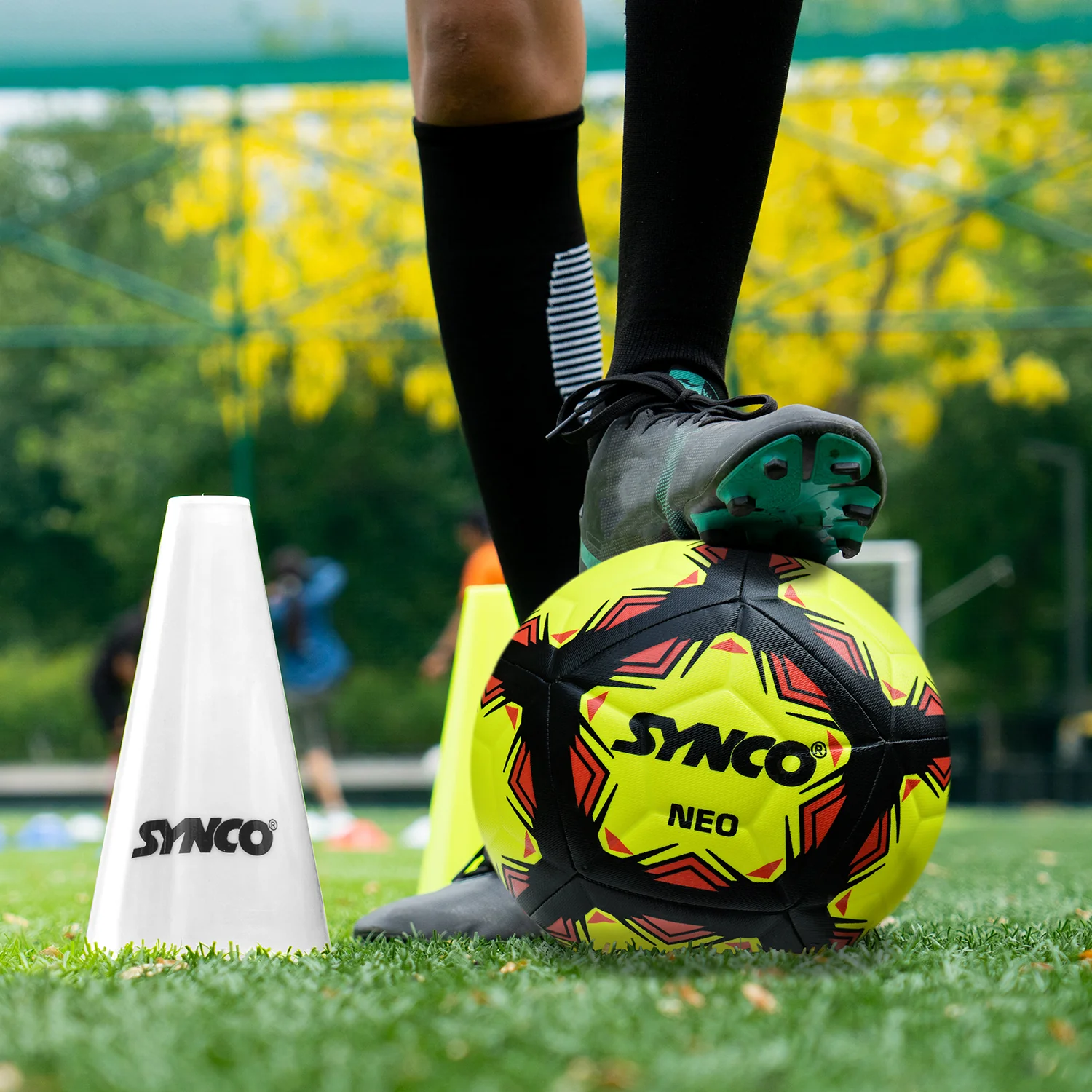 Synco Neo Embossed Football | Professional Match Ball | TPU Machine Stitched | Size-5 - Image 7
