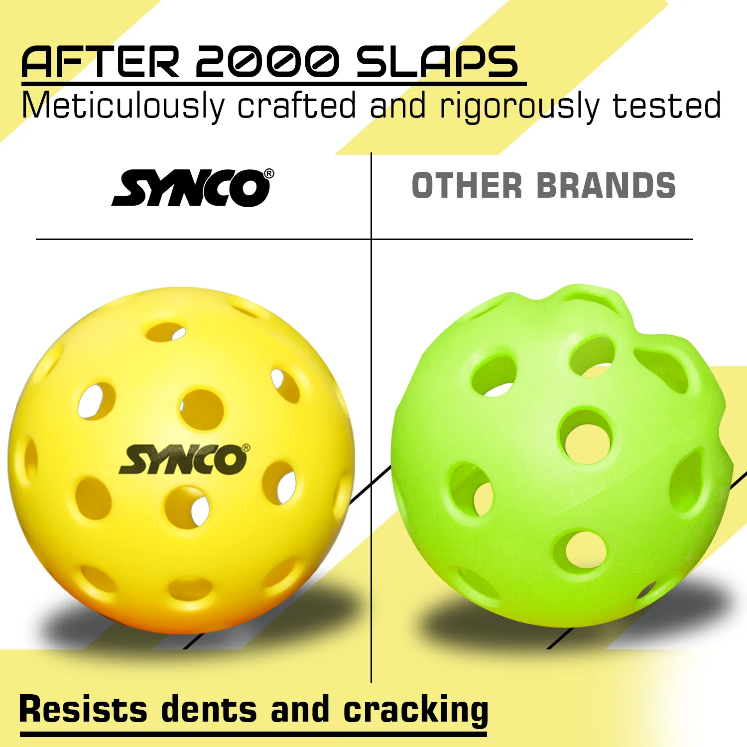 Synco Pickleball Ball S40 | High Performance Outdoor Ball | Set 12 - Image 4