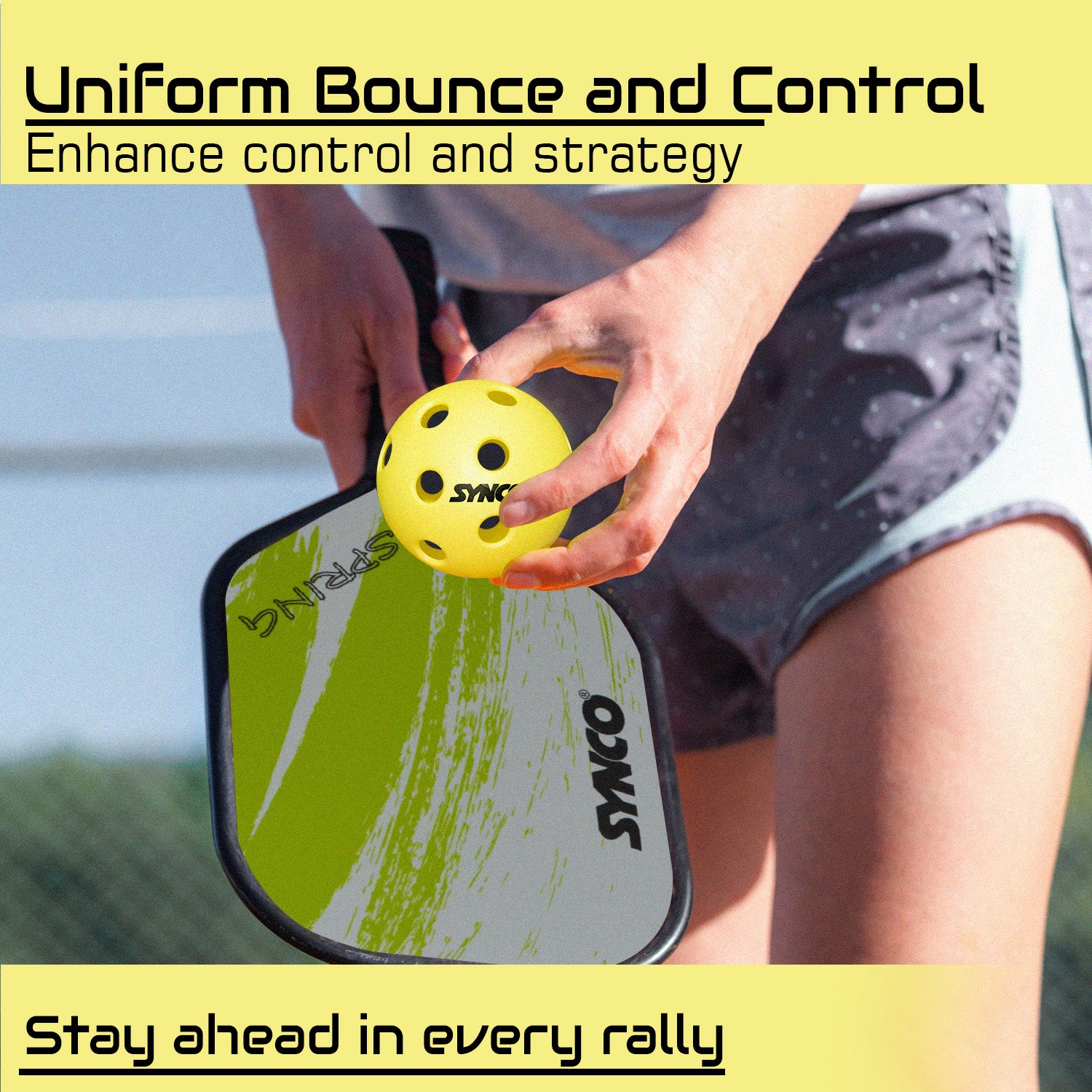 Synco Pickleball Ball S26 | High Performance Indoor Pickleball | Set of 6 - Image 6