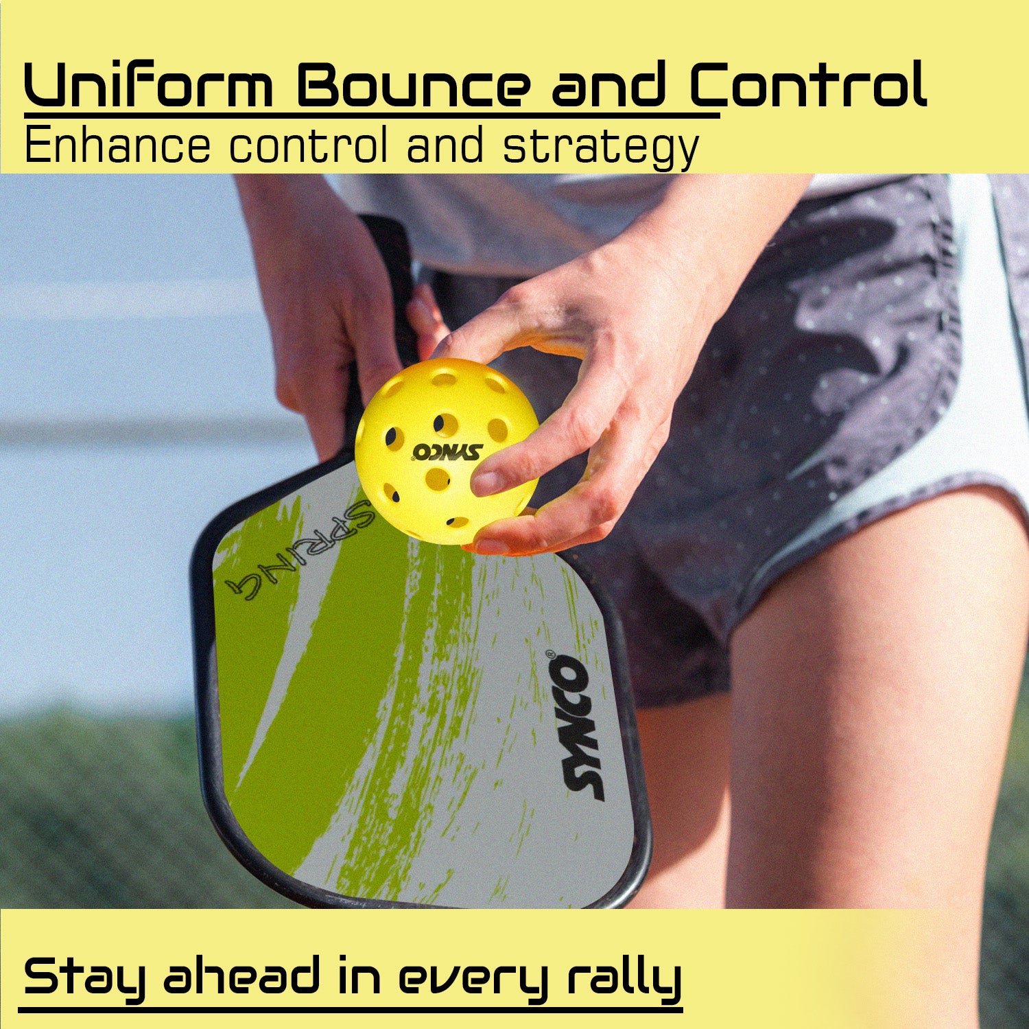 Synco Pickleball Ball S40 | High Performance Outdoor Pickleball | Set of 6 - Image 6