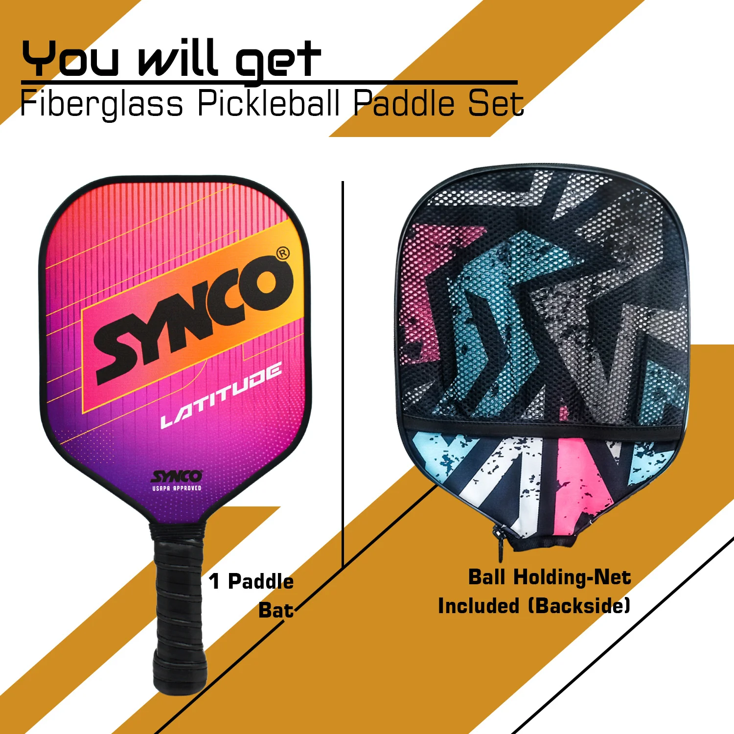 Synco Pickleball Paddle Latitude Pink | Pickleball Racket Lightweight with 16mm Thickness - Image 6
