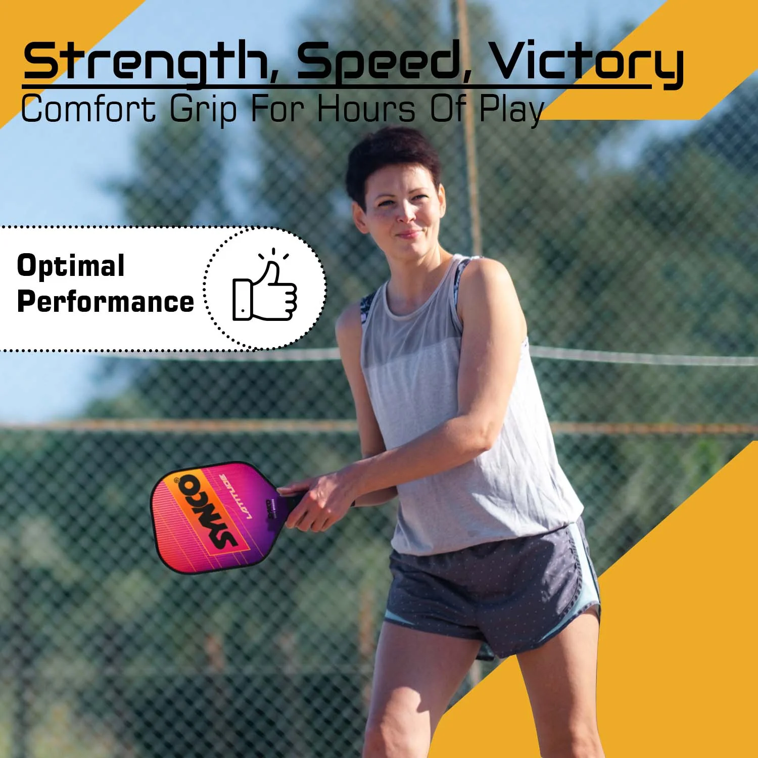 Synco Pickleball Paddle Latitude Pink | Pickleball Racket Lightweight with 16mm Thickness - Image 7