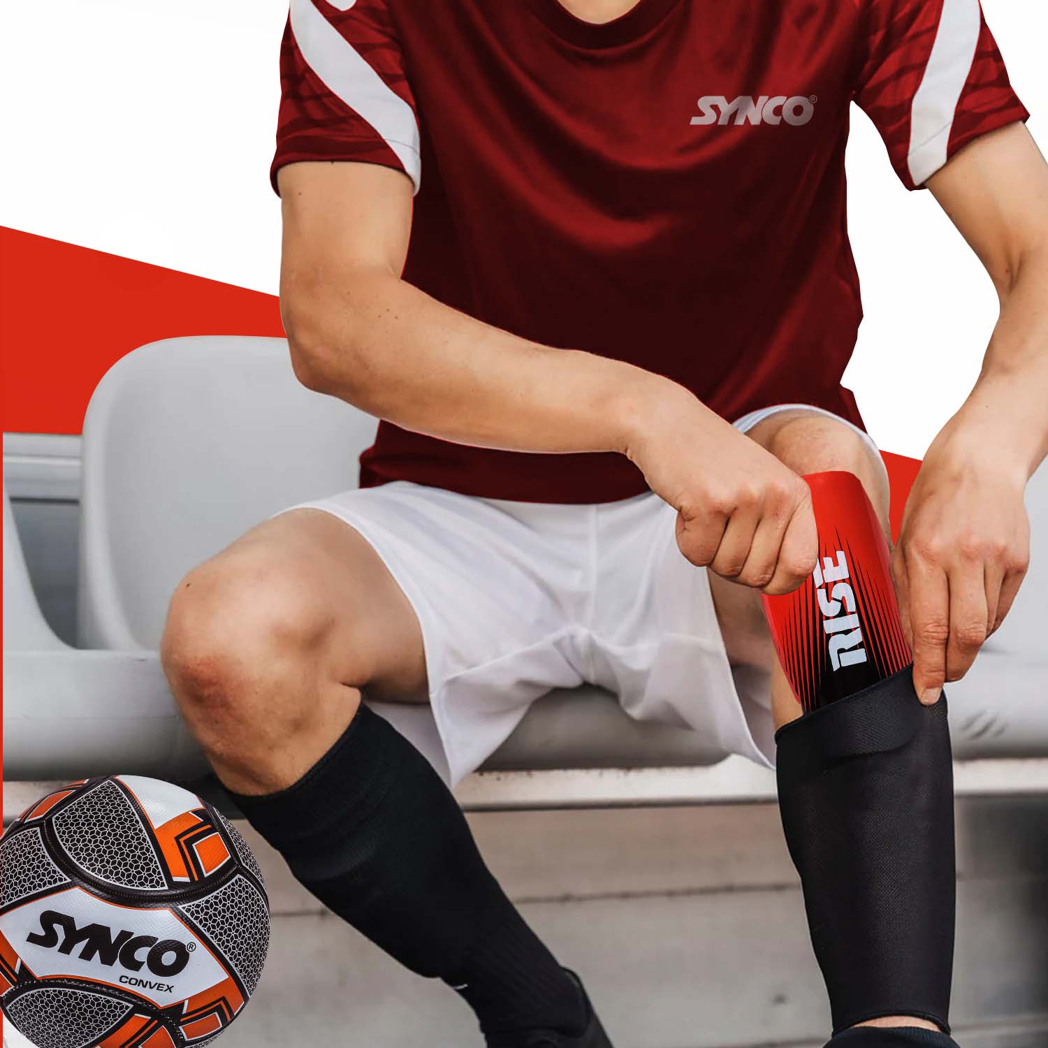 Synco Rise Shin Guard for Football | Slipin Shin Guard | Medium Size - Image 7