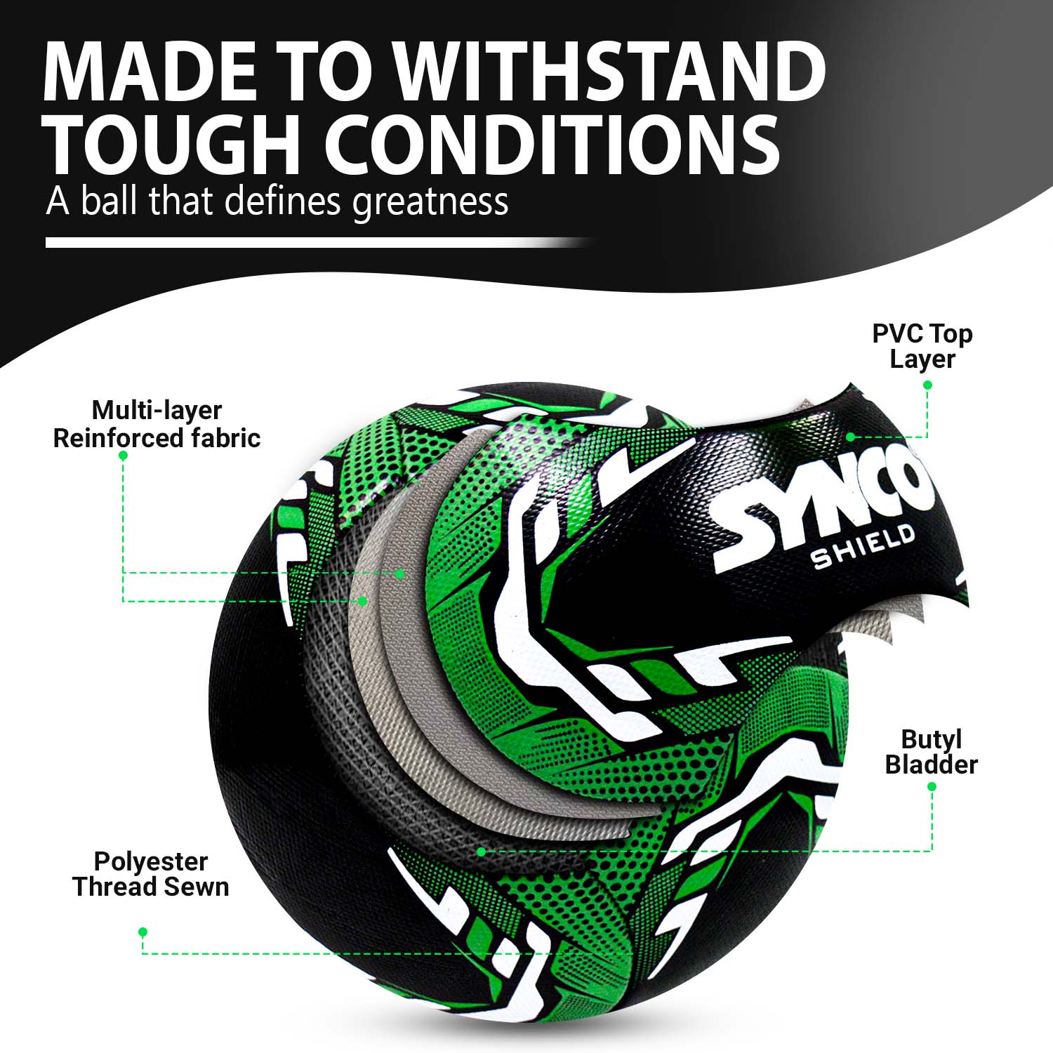 Synco Shield Football | Training Football Size- 5 - Image 4