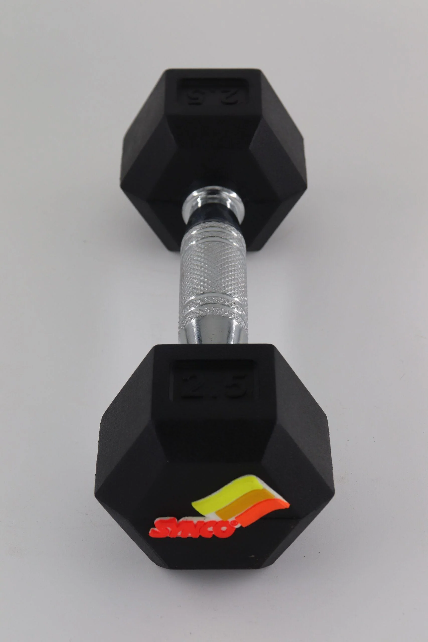 Synco Rubber Coated Dumbbell Pair (2 x 2.5 KG) - Image 4