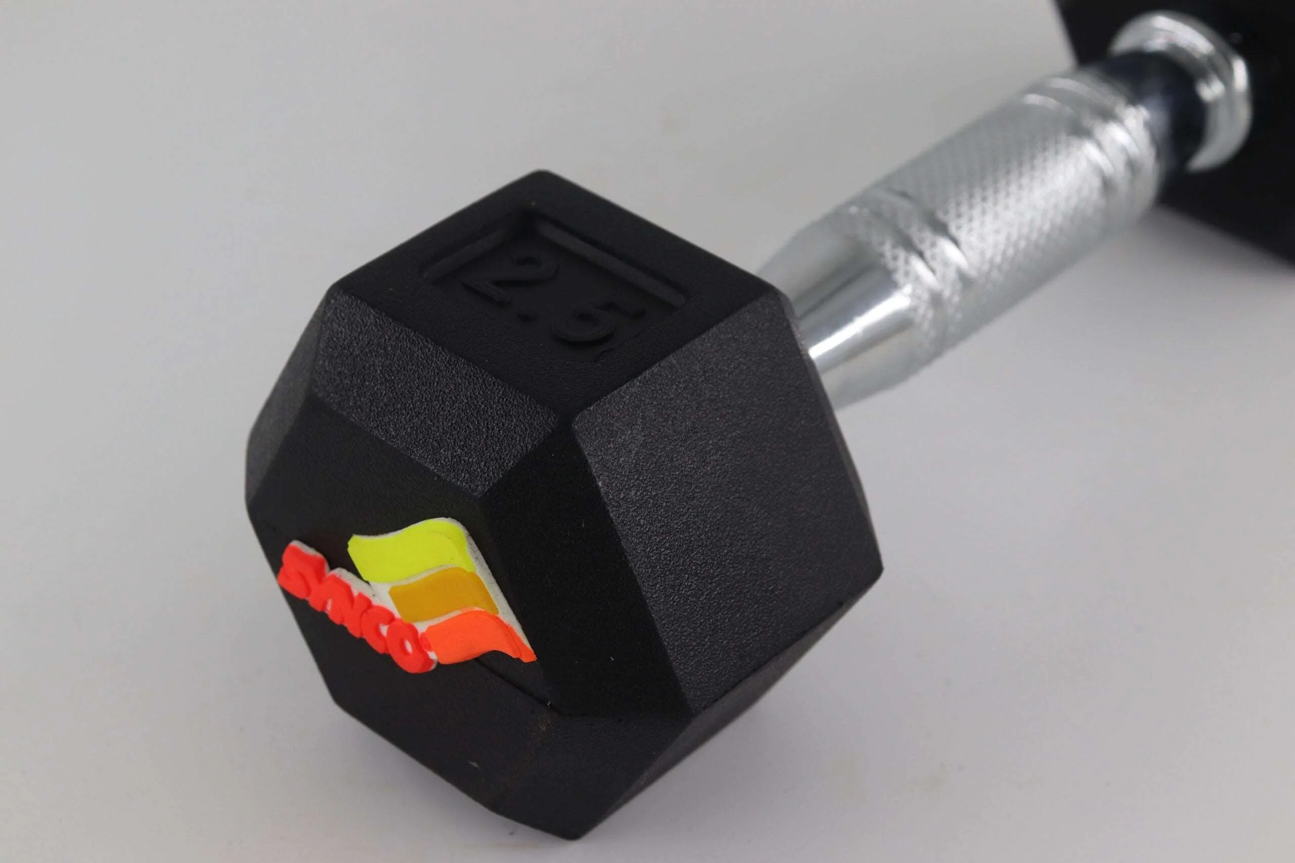 Synco Rubber Coated Dumbbell Pair (2 x 2.5 KG) - Image 5