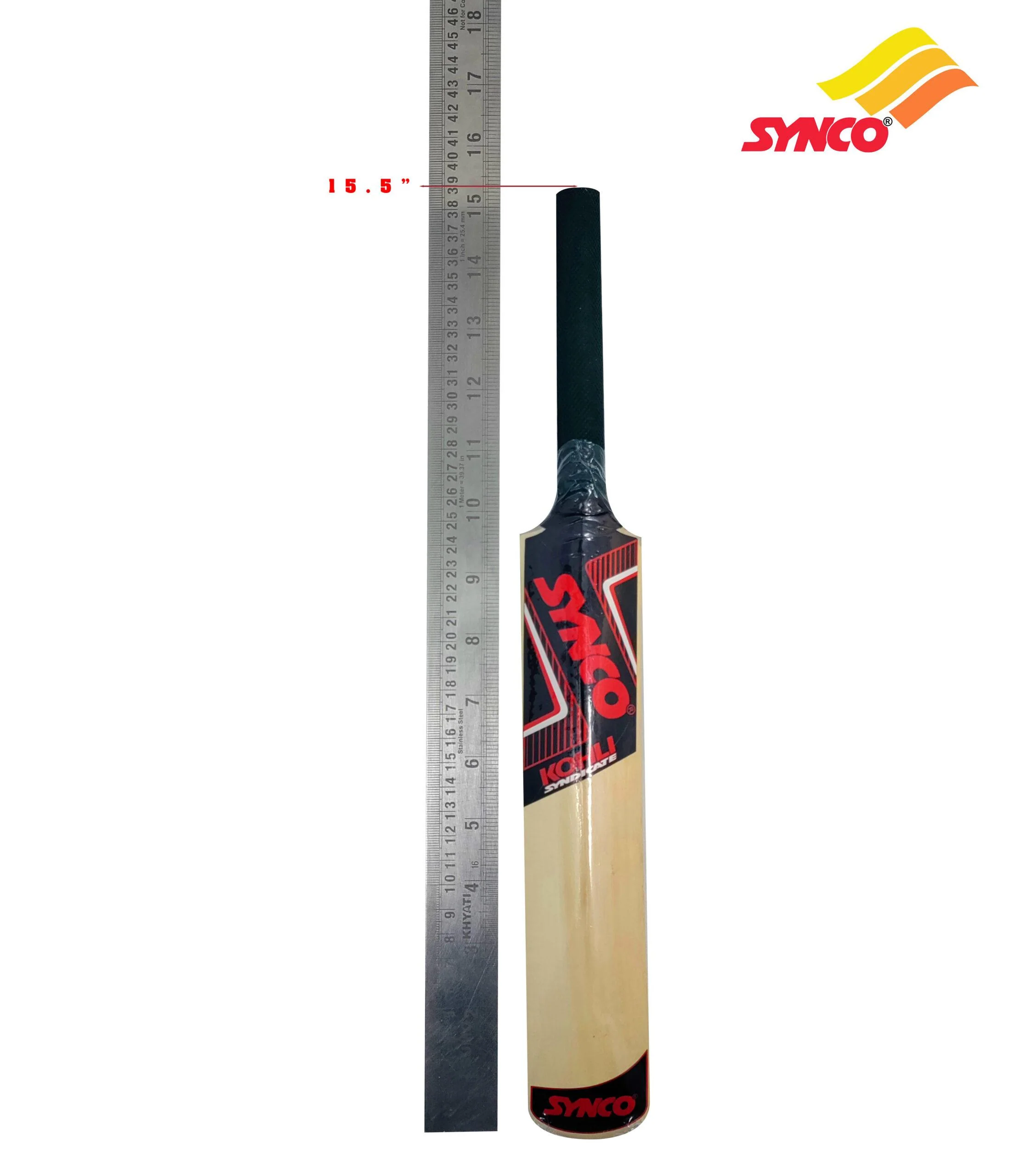 Synco Wooden Mini Cricket Set with one bat,Three Stumps wickets and 1 Ball for Kids - Image 2