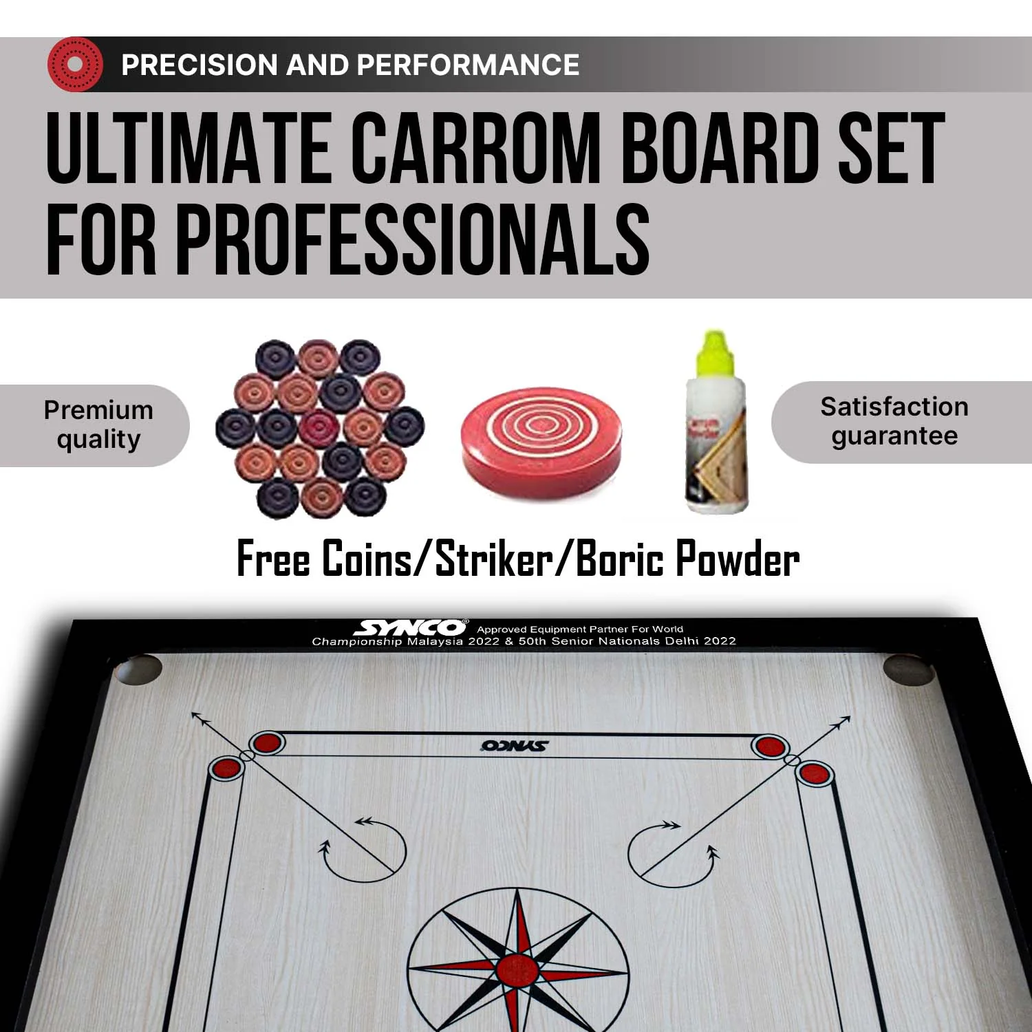 Synco 20 Inch Chakri Carrom Board for kids - Image 3