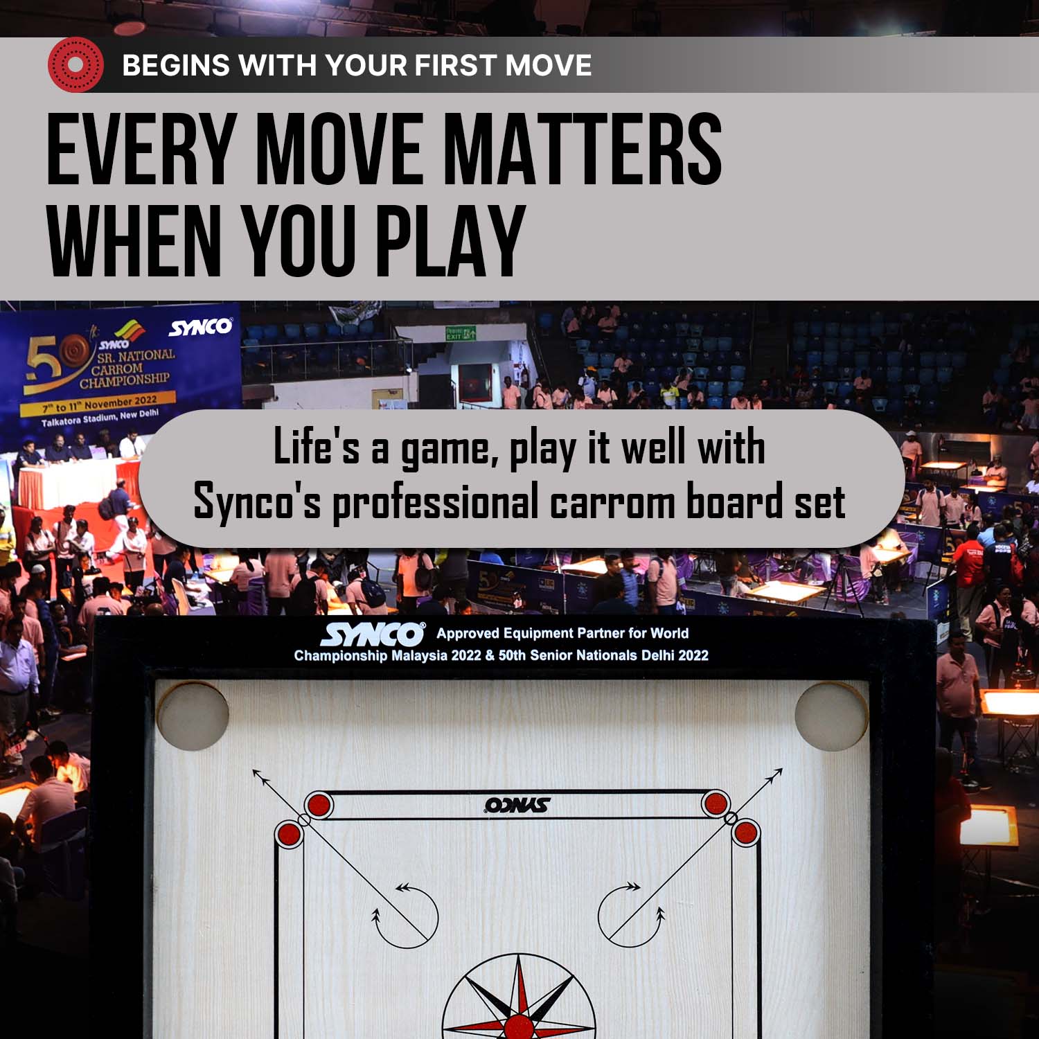 Synco 20 Inch Chakri Carrom Board for kids - Image 7