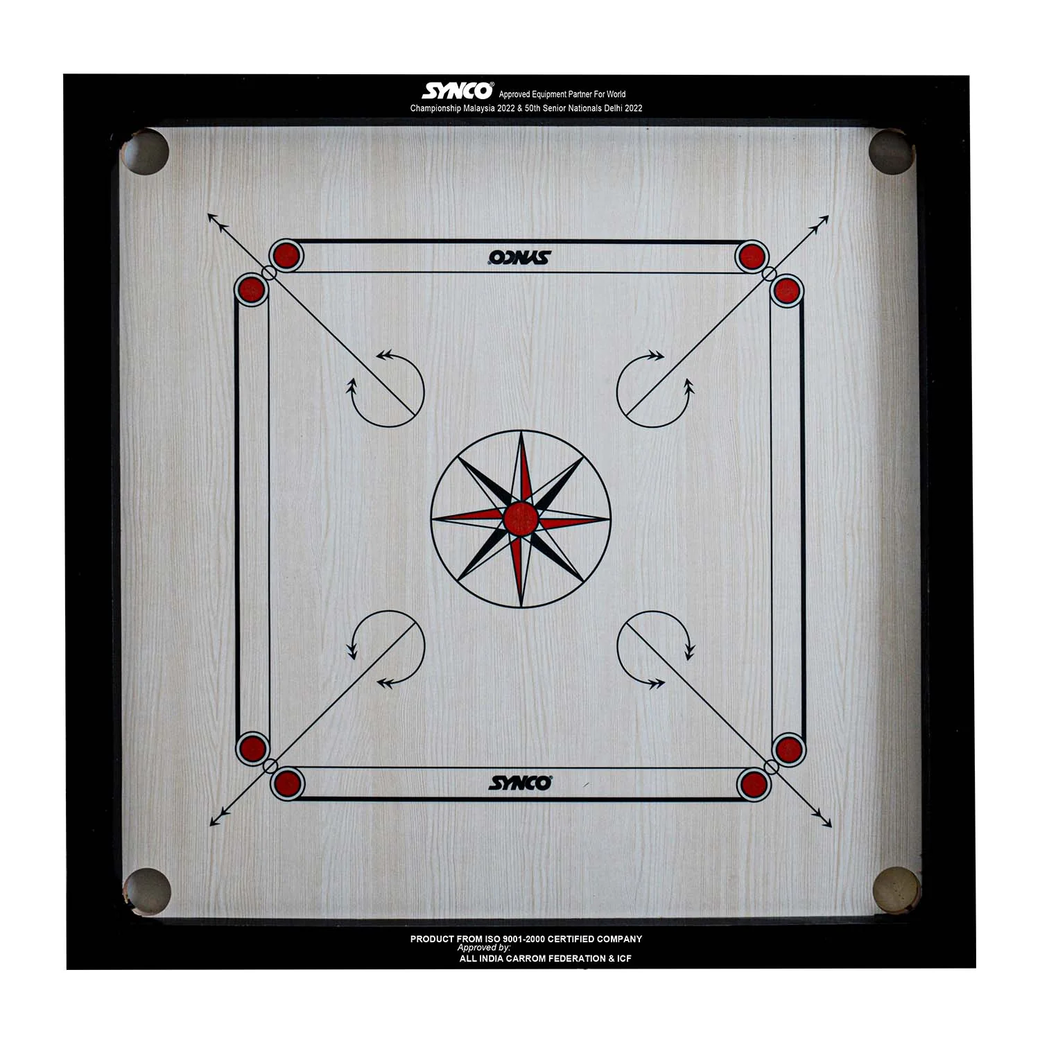 Synco 32 Inch Chakri Carrom Board | Beginner Carrom for Home & Practice