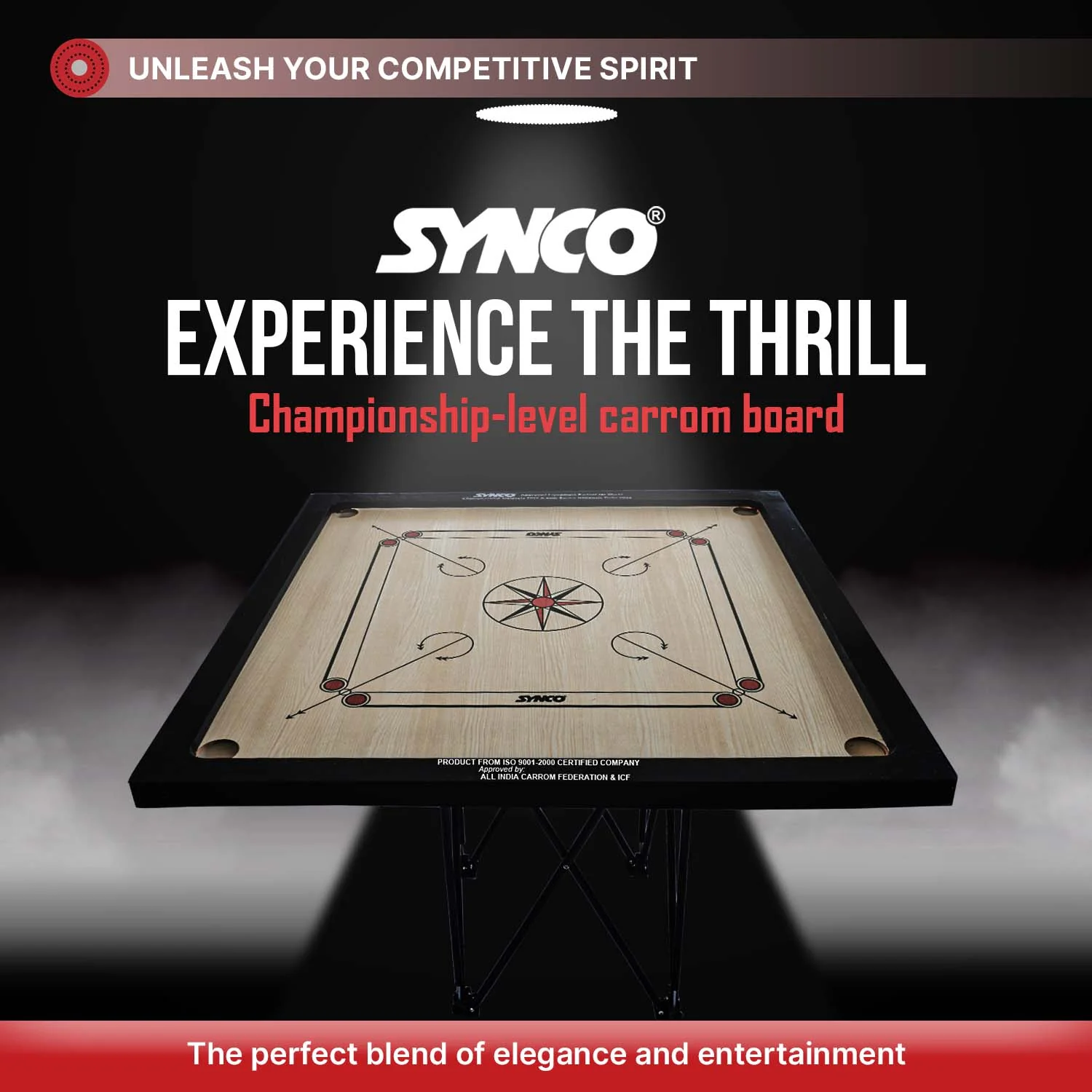 Synco 32 Inch Chakri Carrom Board | Beginner Carrom for Home & Practice - Image 6