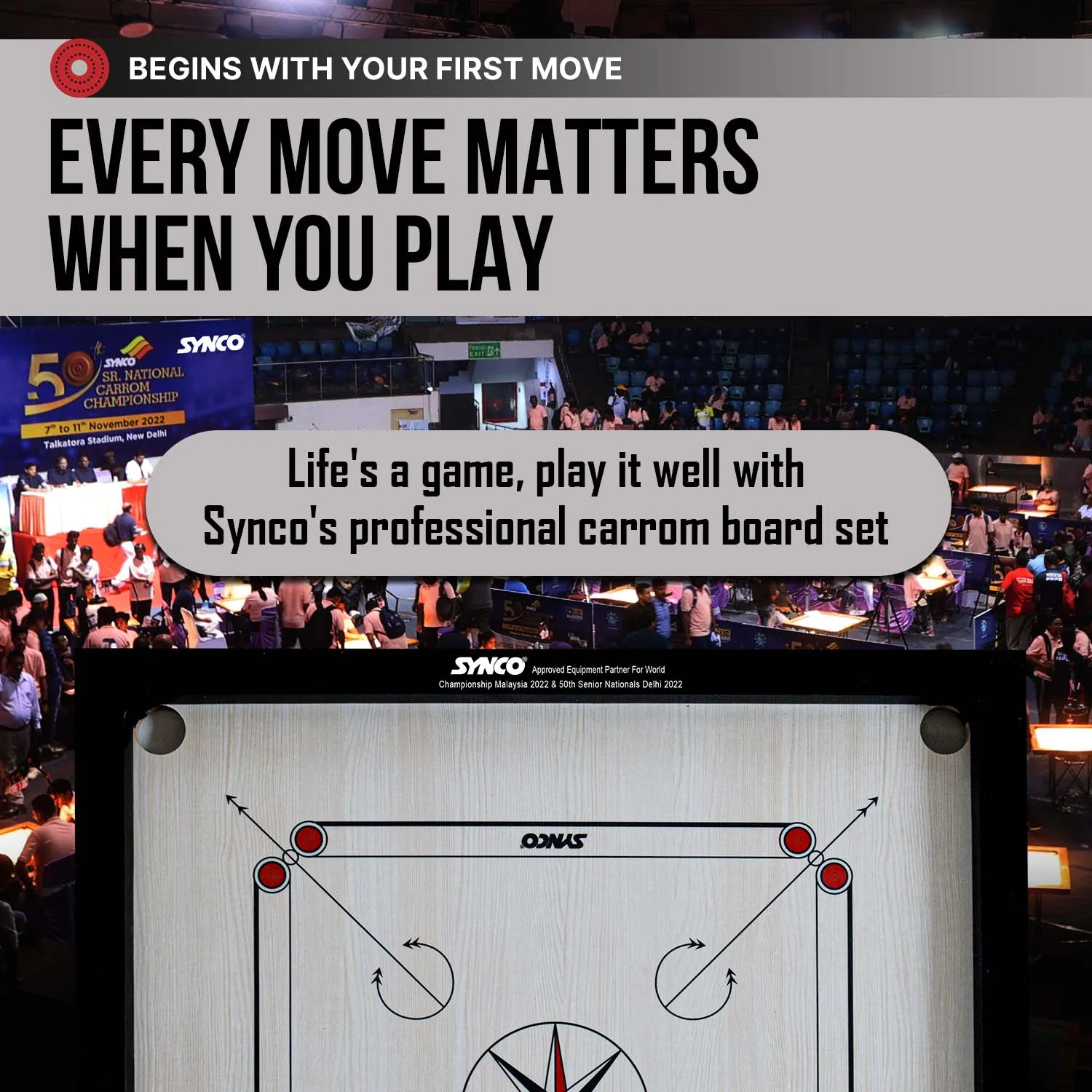 Synco 32 Inch Chakri Carrom Board | Beginner Carrom for Home & Practice - Image 7
