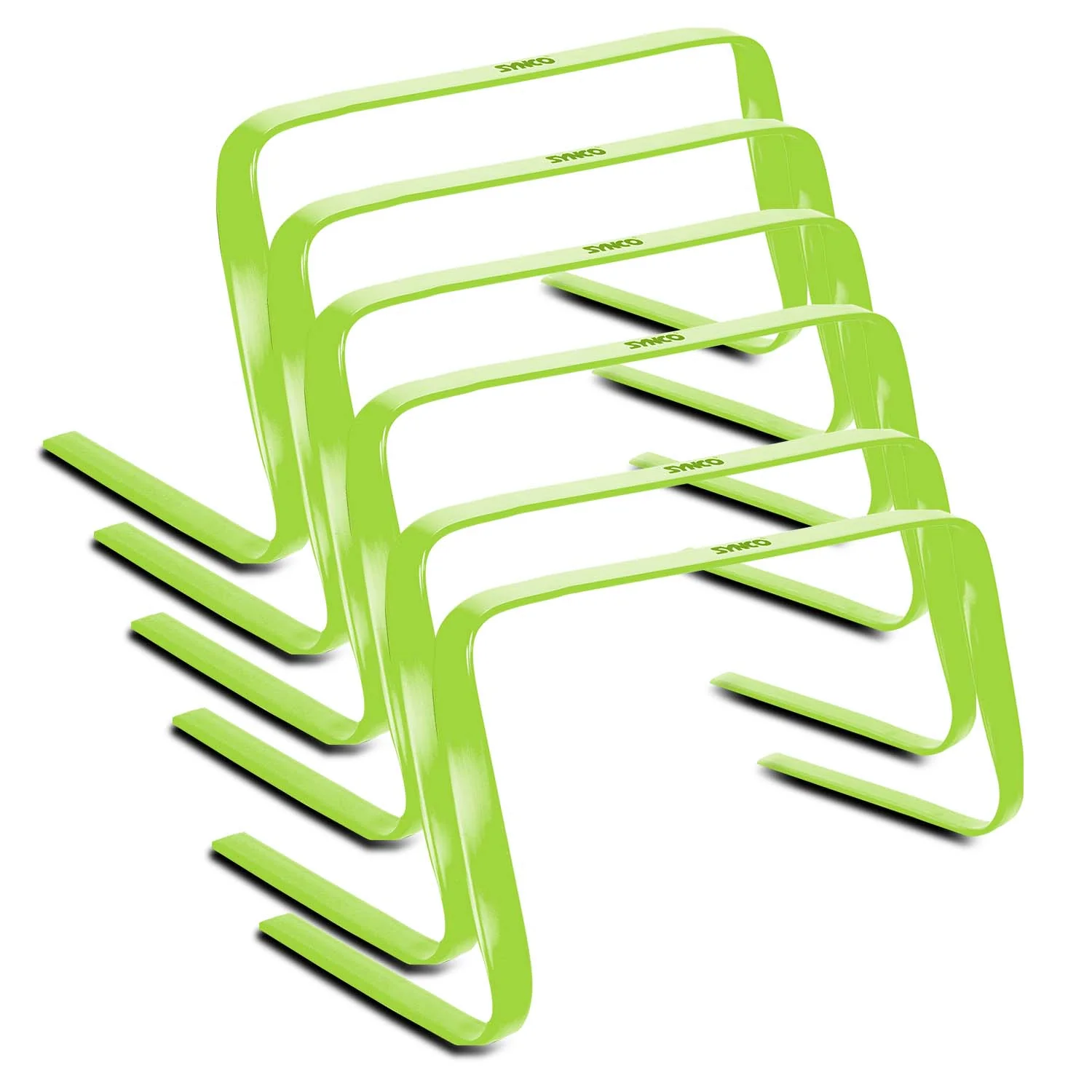 Synco Agility Flat/Round Hurdles (Set of 6) Orange/Green - Image 4