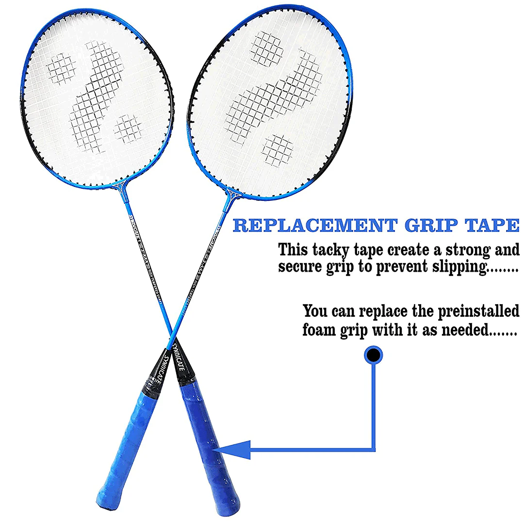 Synco Aluminum Blend Badminton-Racket, Set of 2 with Two Shuttles, with Full-Cover (Assorted) - Image 3