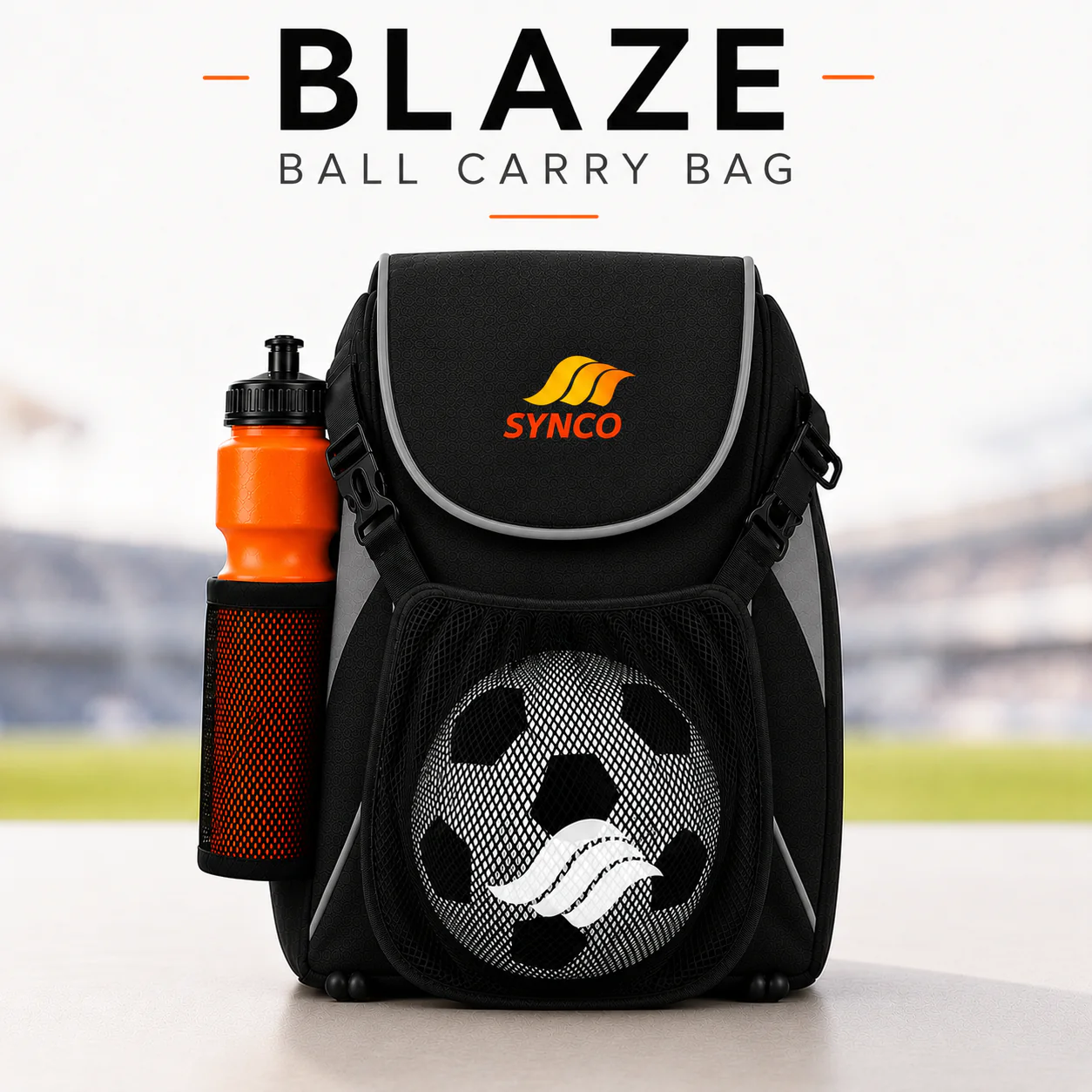 Synco Blaze Football Bag (Black) - Image 2