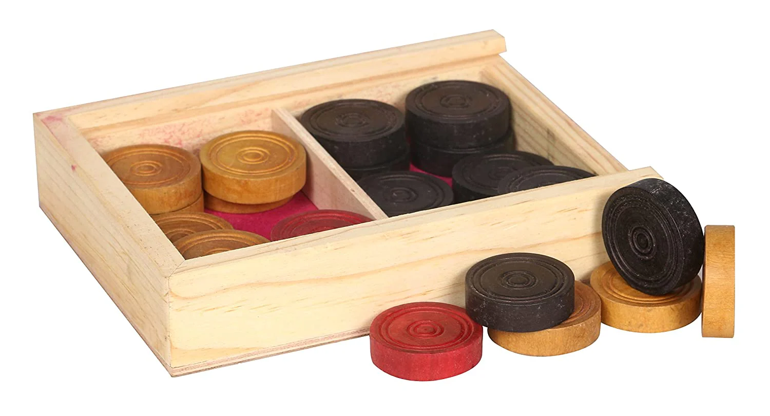 Synco Bulldog Carrom Coins with special wood box - Image 2