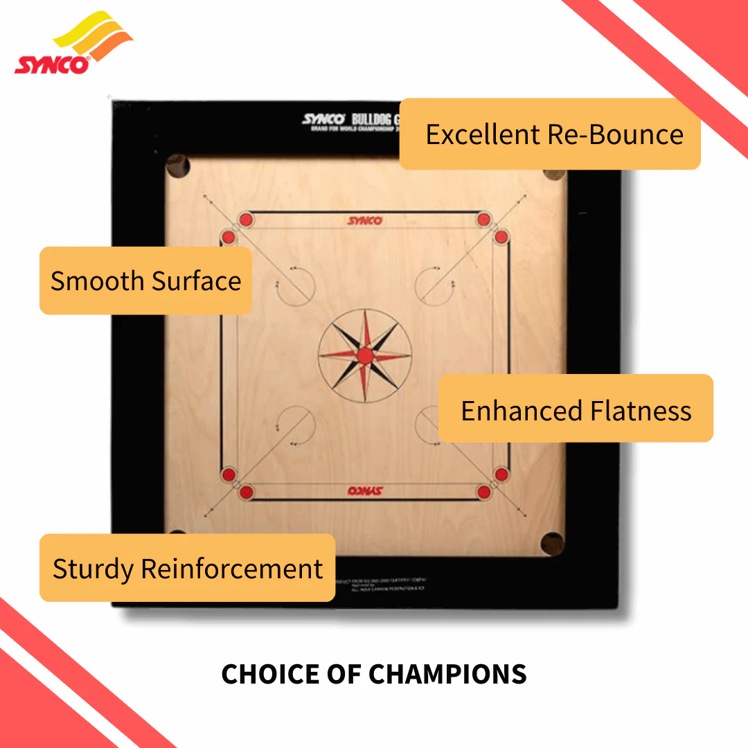 Synco Bulldog Genius Full Size Carrom board - Image 2