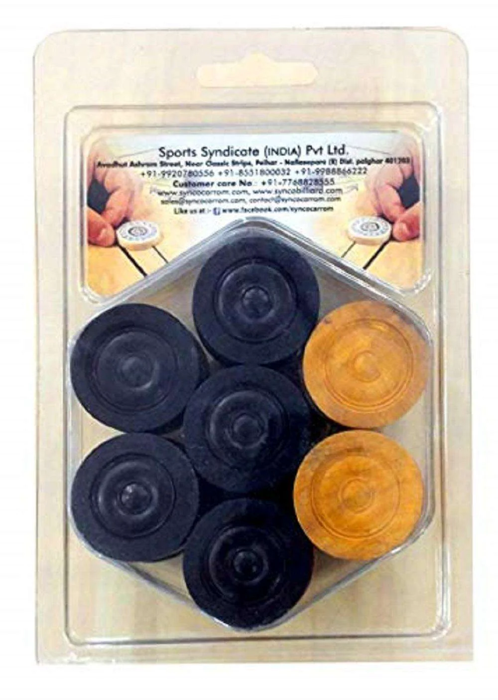 Synco Carrom Coins and Striker Blister Set - Image 2