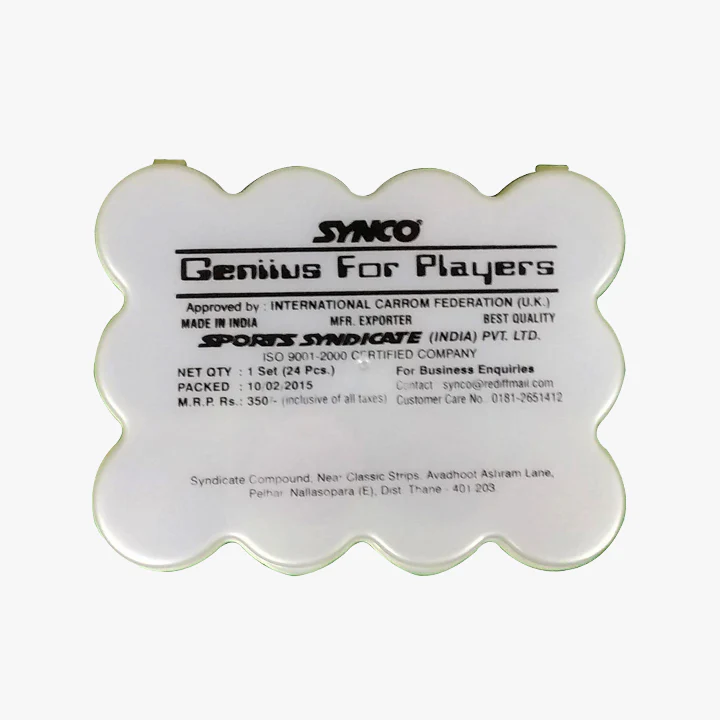 Synco Carrom Men Genius for Player with PVC box - Image 2