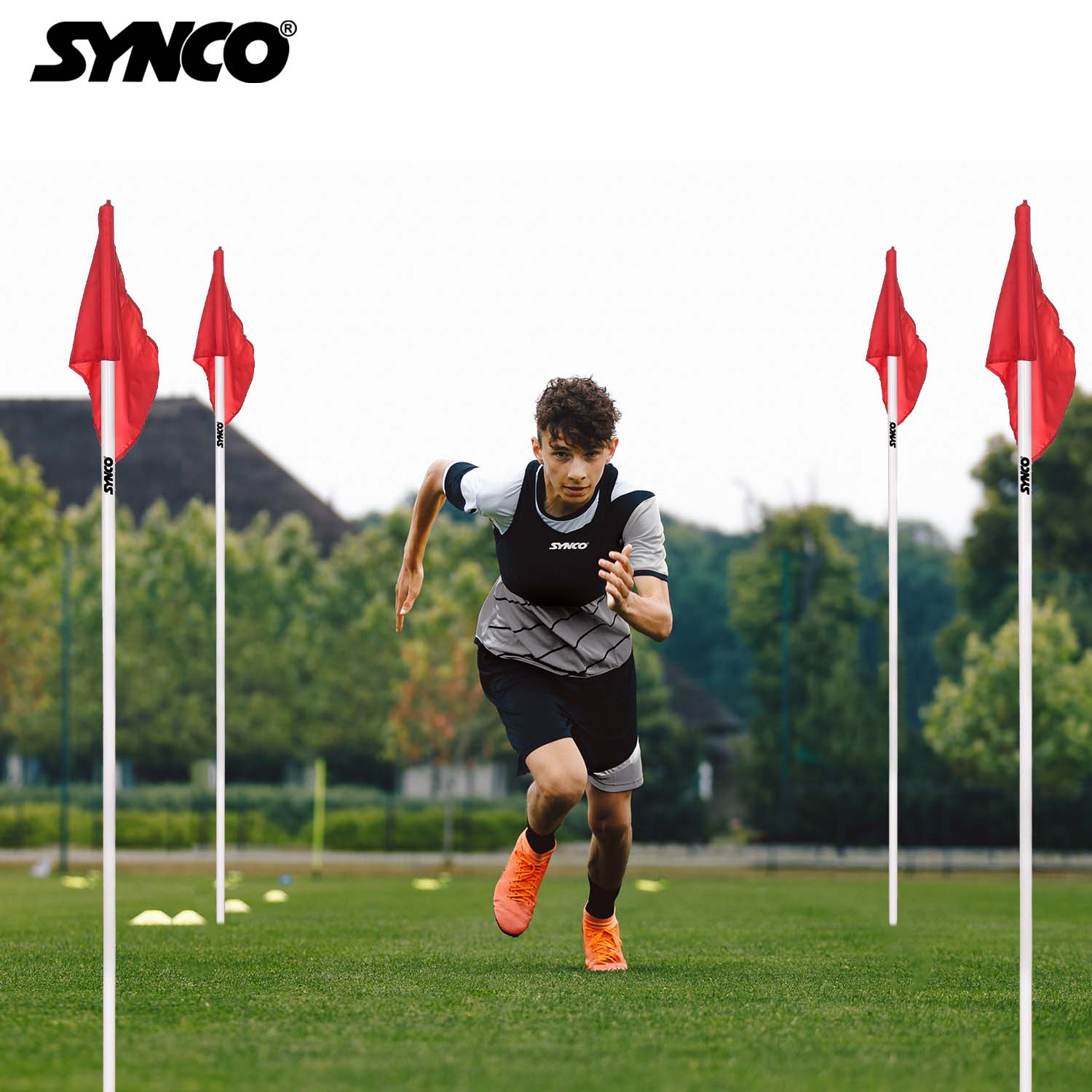 Synco Field Corner Poles with Flag 5ft (Set of 4) - Image 6