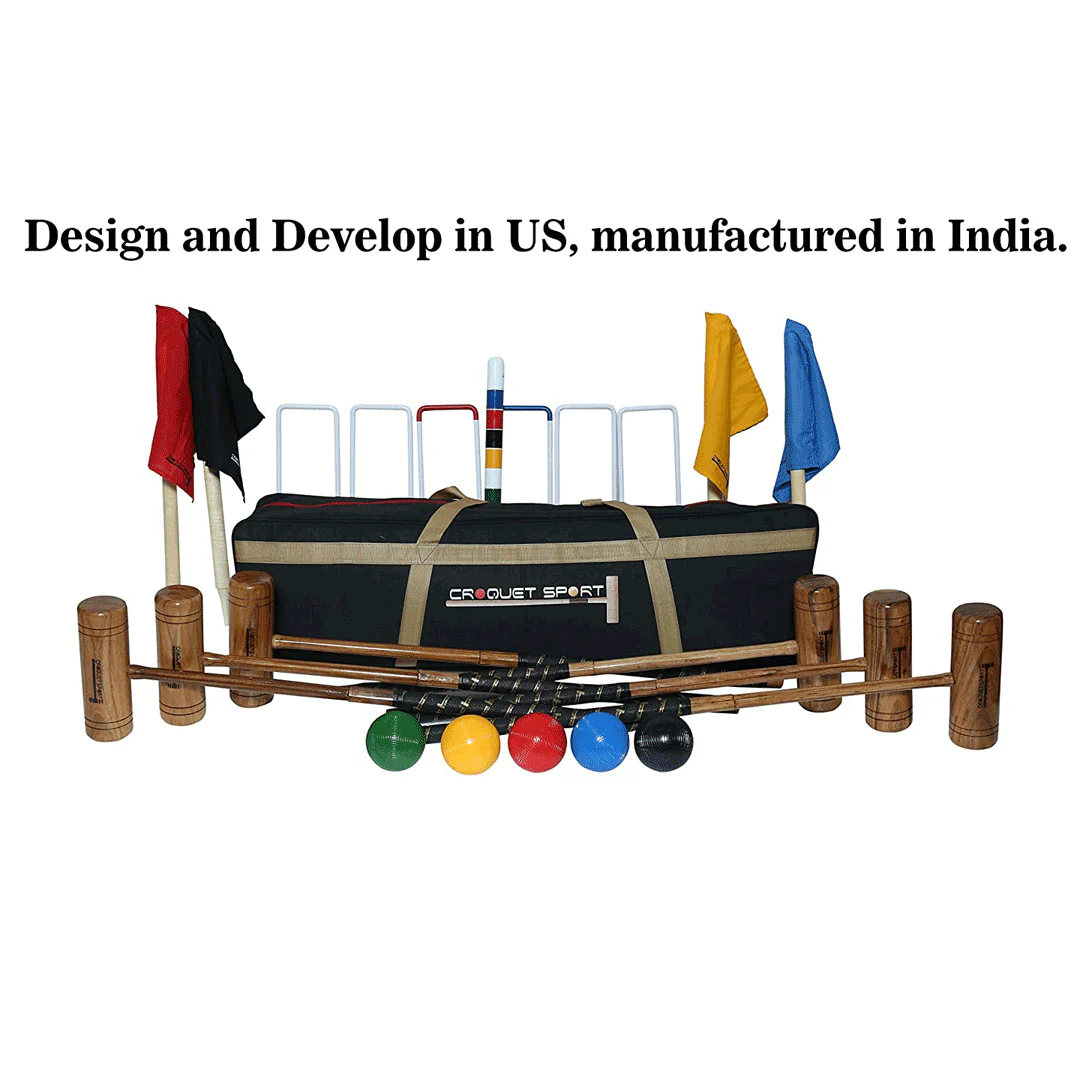 Synco Croquet Sport Diamond Croquet Set 6 Player,Professional Set with Croquet Balls and acessories (38 INCH) for Adult, Perfect for Lawn, Backyard, Parks and Gardens for Fun and Professional Games. - Image 3