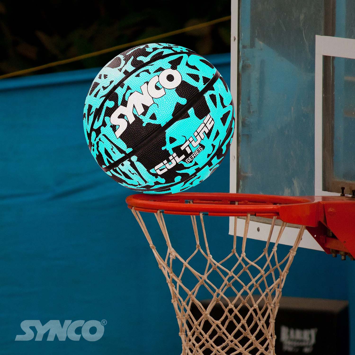 Synco Culture Basketball (Size-5) Blue-Black - Image 6